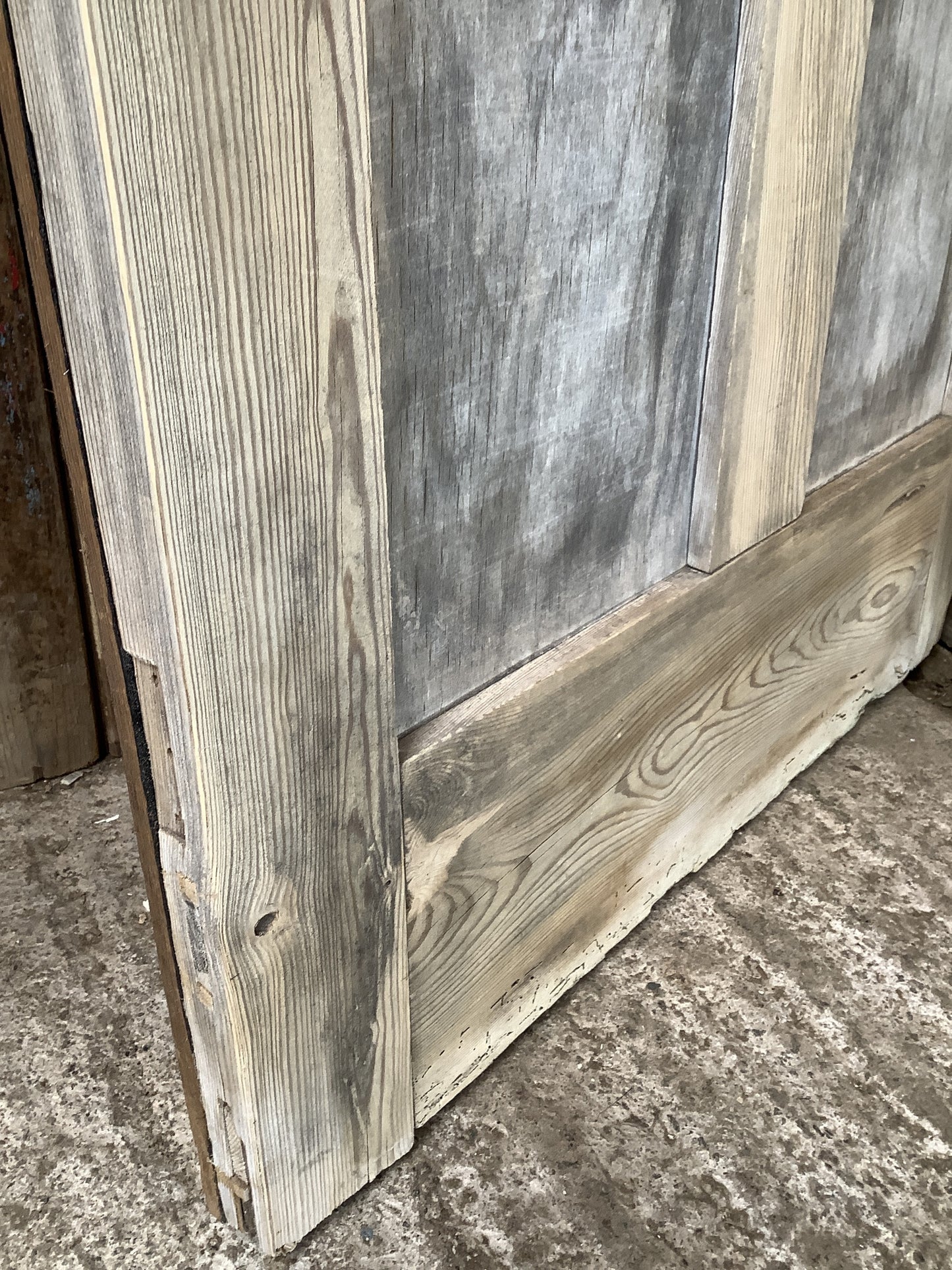 Old Pine Reclaimed Weathered Wooden Frame Garden Mirror 6'0"H 2'6"x W