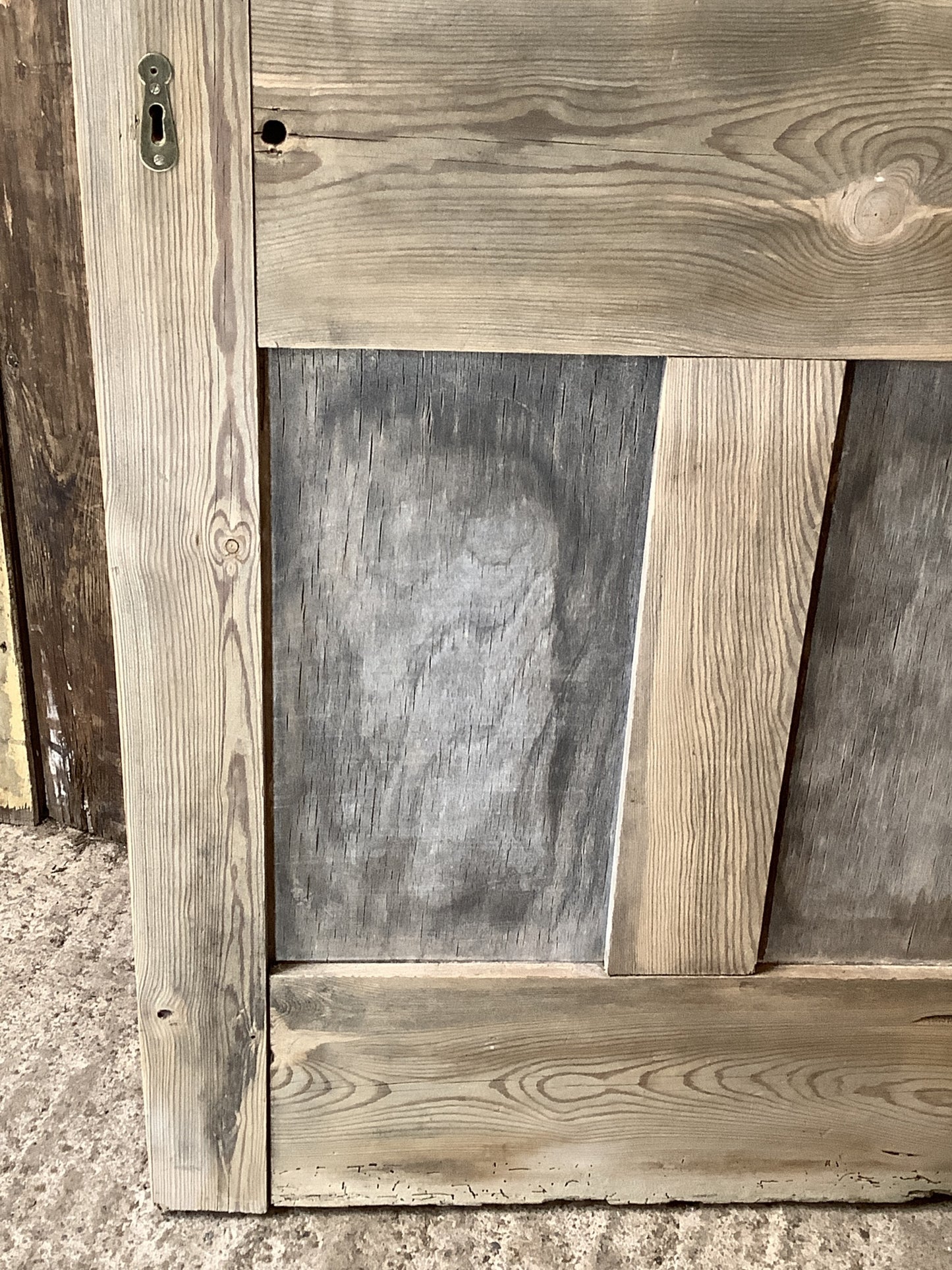 Old Pine Reclaimed Weathered Wooden Frame Garden Mirror 6'0"H 2'6"x W