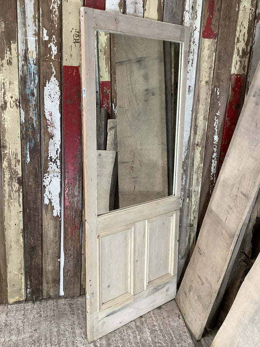 Old Pine Reclaimed Weathered Wooden Frame Garden Mirror 5'6"H 2'3"x W