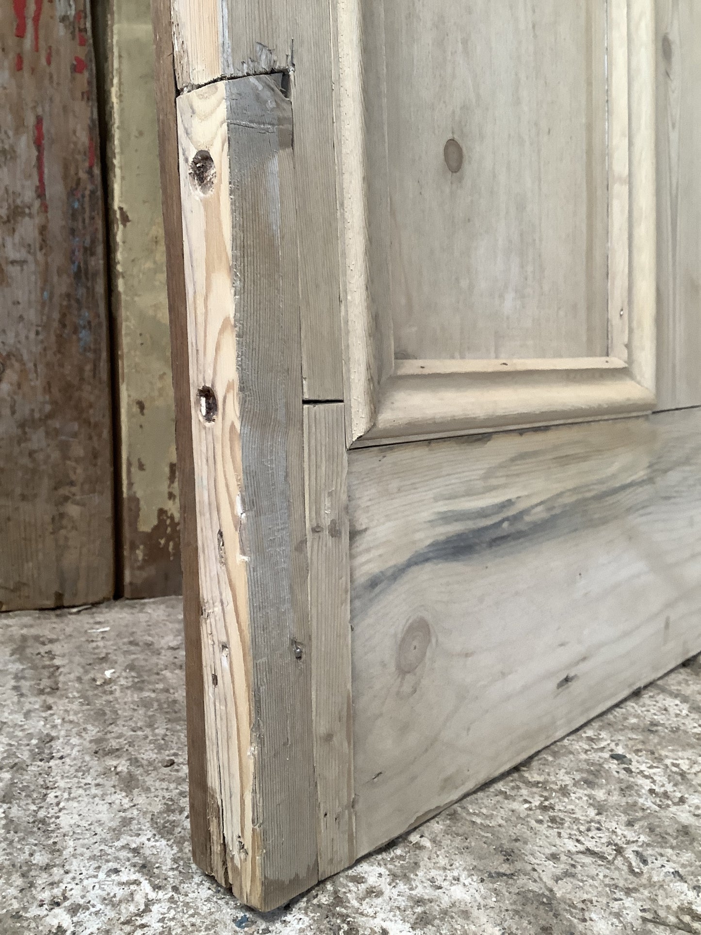 Old Pine Reclaimed Weathered Wooden Frame Garden Mirror 5'6"H 2'3"x W