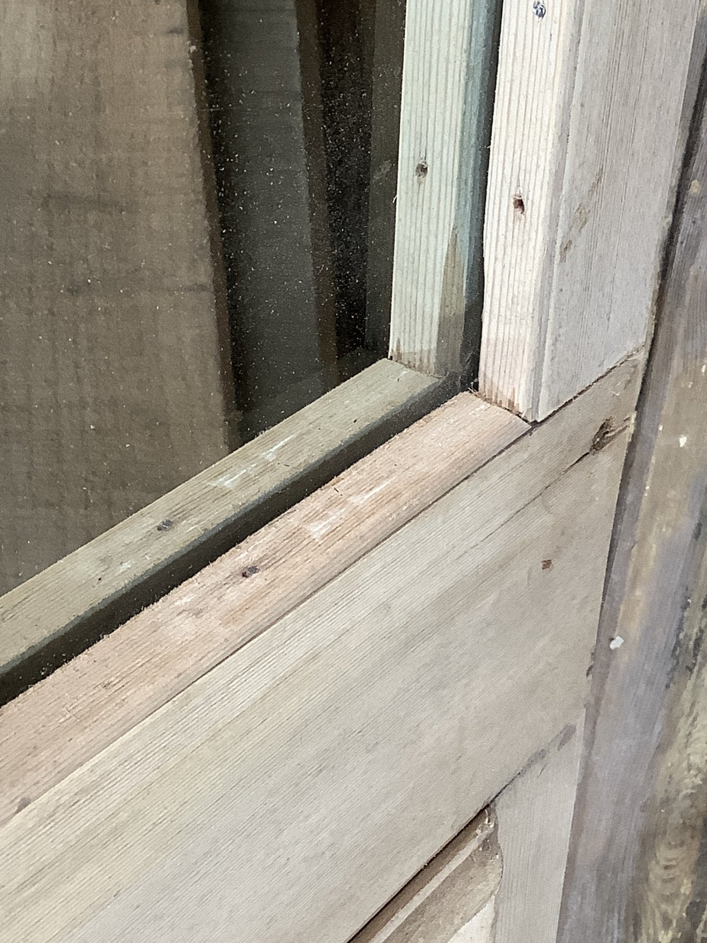 Old Pine Reclaimed Weathered Wooden Frame Garden Mirror 5'6"H 2'3"x W