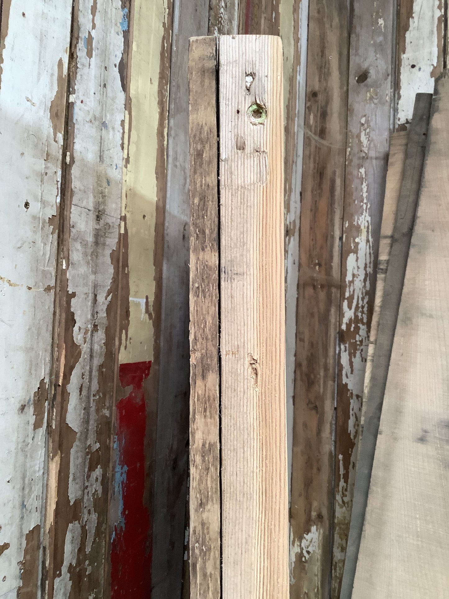 Old Pine Reclaimed Weathered Wooden Frame Garden Mirror 5'6"H 2'3"x W