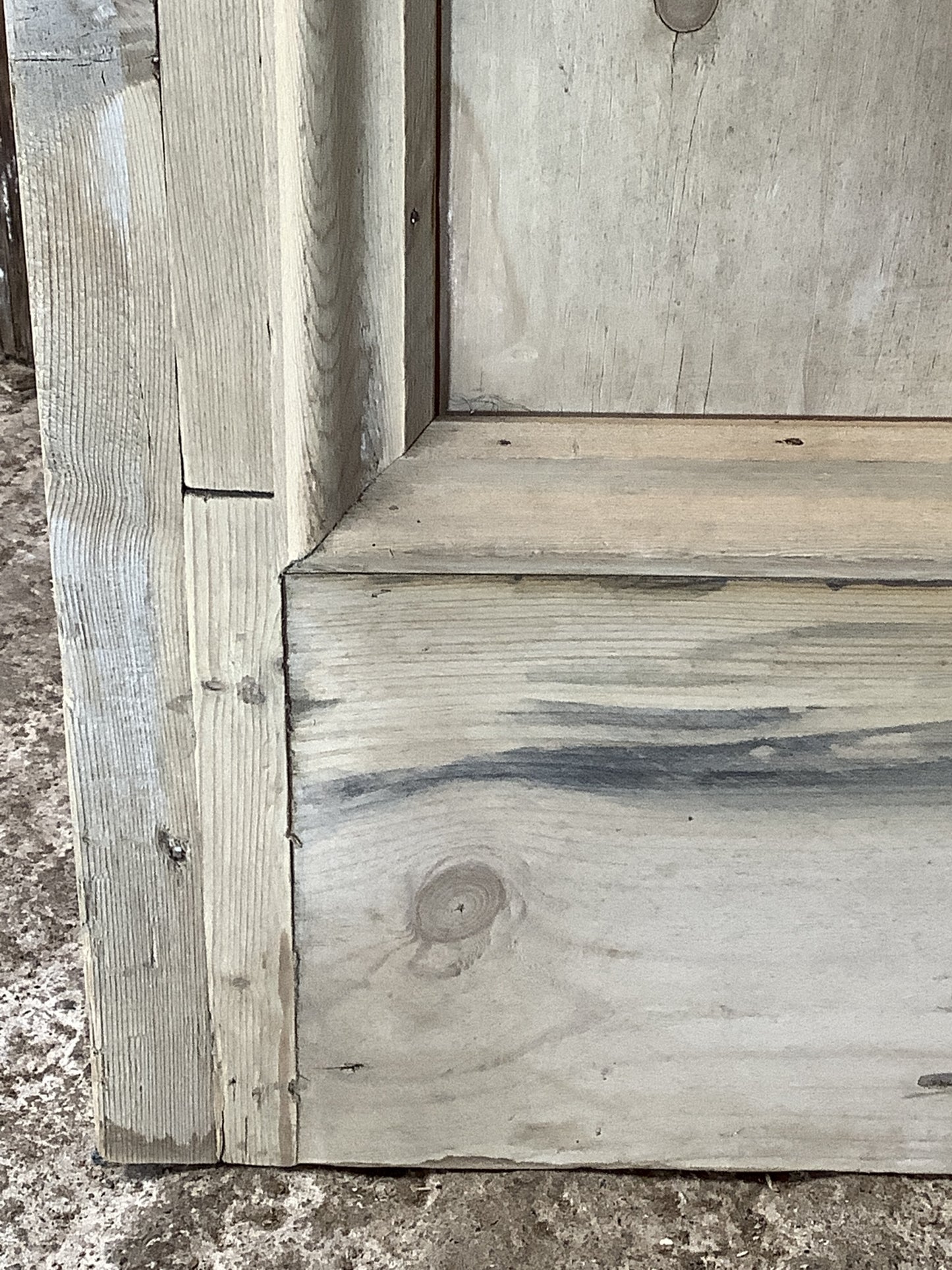 Old Pine Reclaimed Weathered Wooden Frame Garden Mirror 5'6"H 2'3"x W