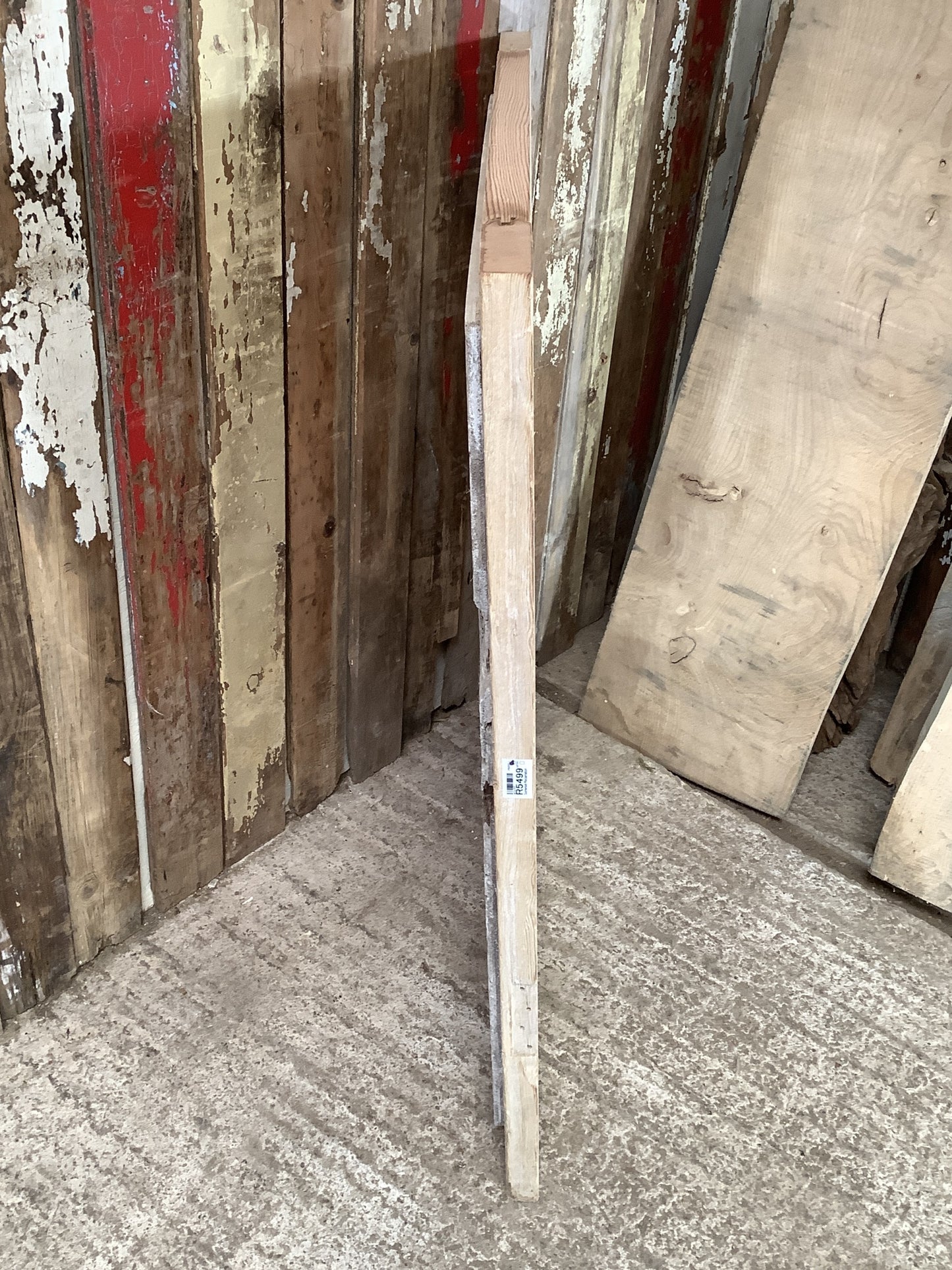 Large Old Pine Reclaimed Wooden Frame Garden Mirror 3'3"H 2'8"x W