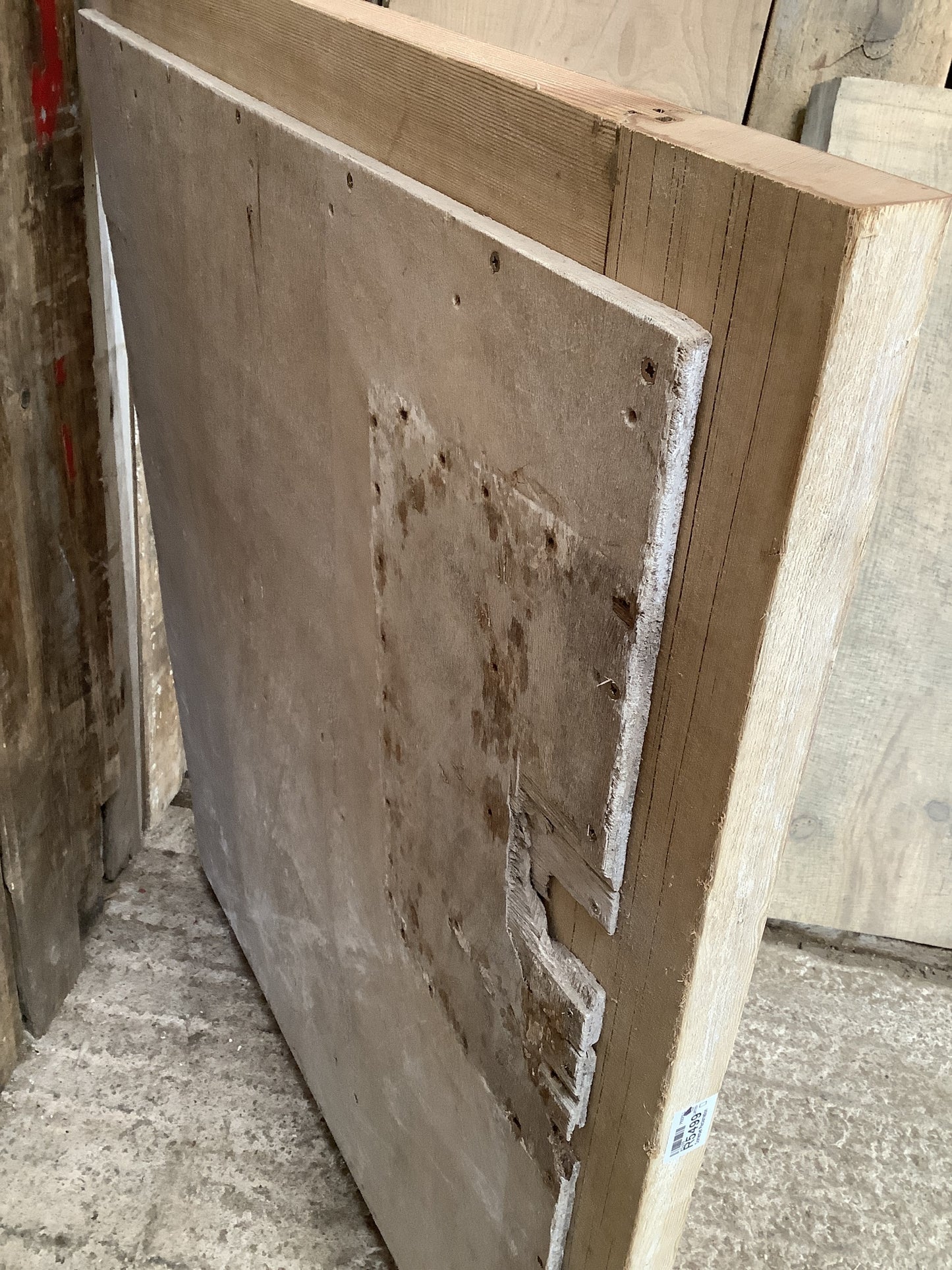 Large Old Pine Reclaimed Wooden Frame Garden Mirror 3'3"H 2'8"x W