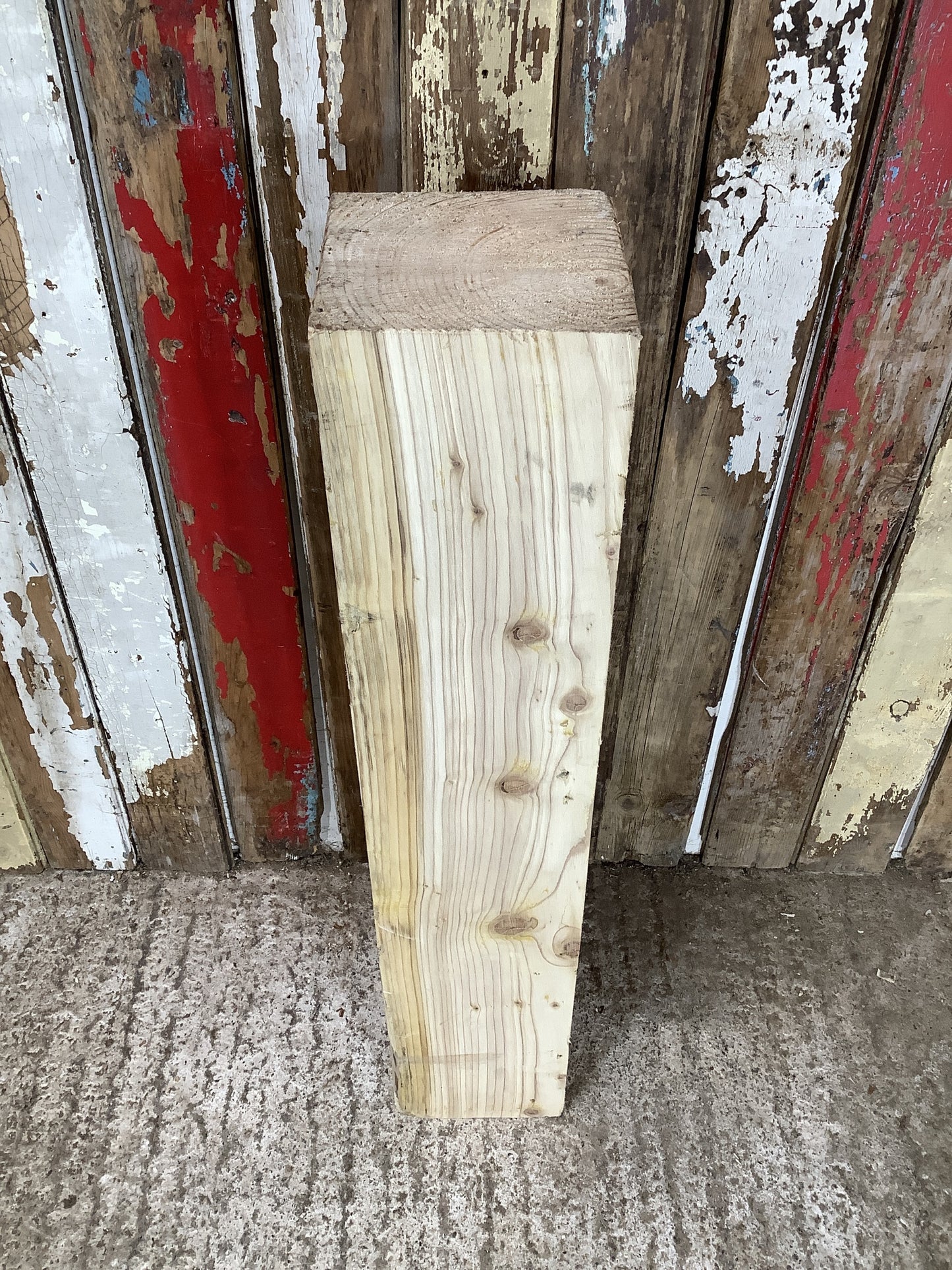 2'10" Long Old Chunky Solid Pine Timber Fireplace Beam