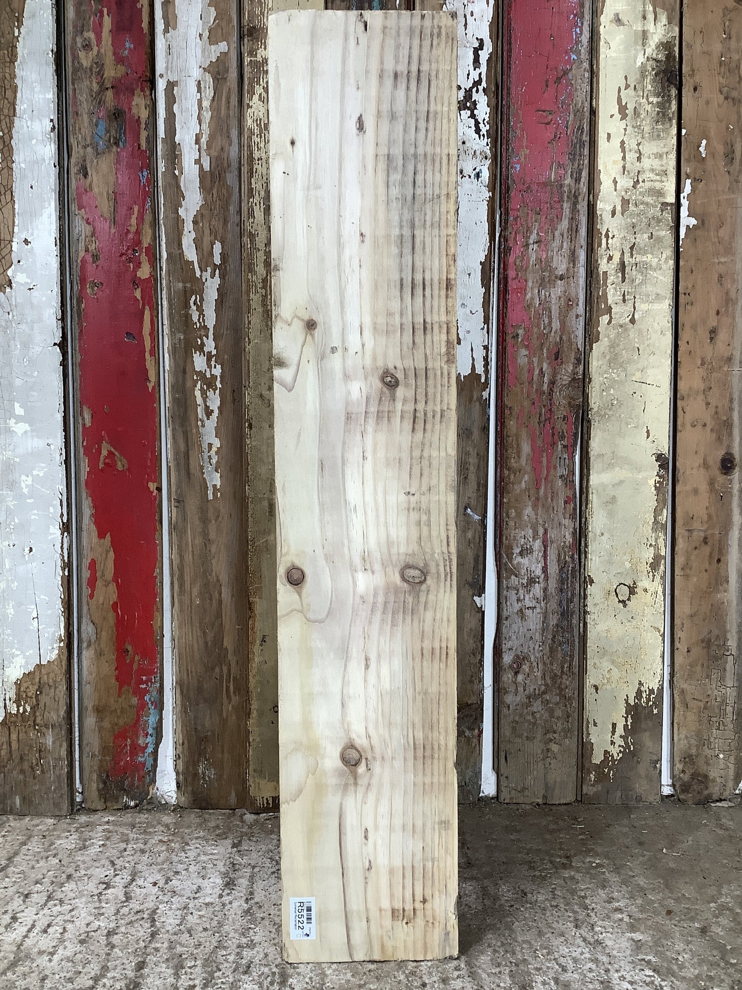 2'10" Long Old Chunky Solid Pine Timber Fireplace Beam