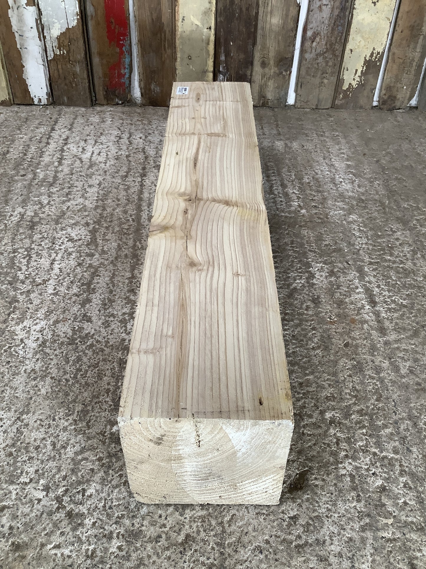 2'10" Long Old Chunky Solid Pine Timber Fireplace Beam
