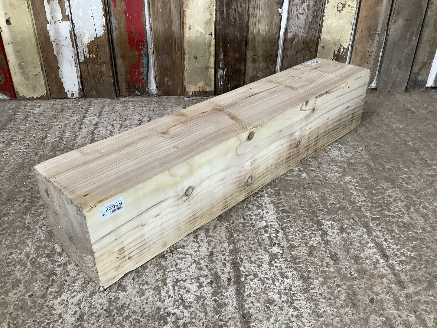 2'10" Long Old Chunky Solid Pine Timber Fireplace Beam