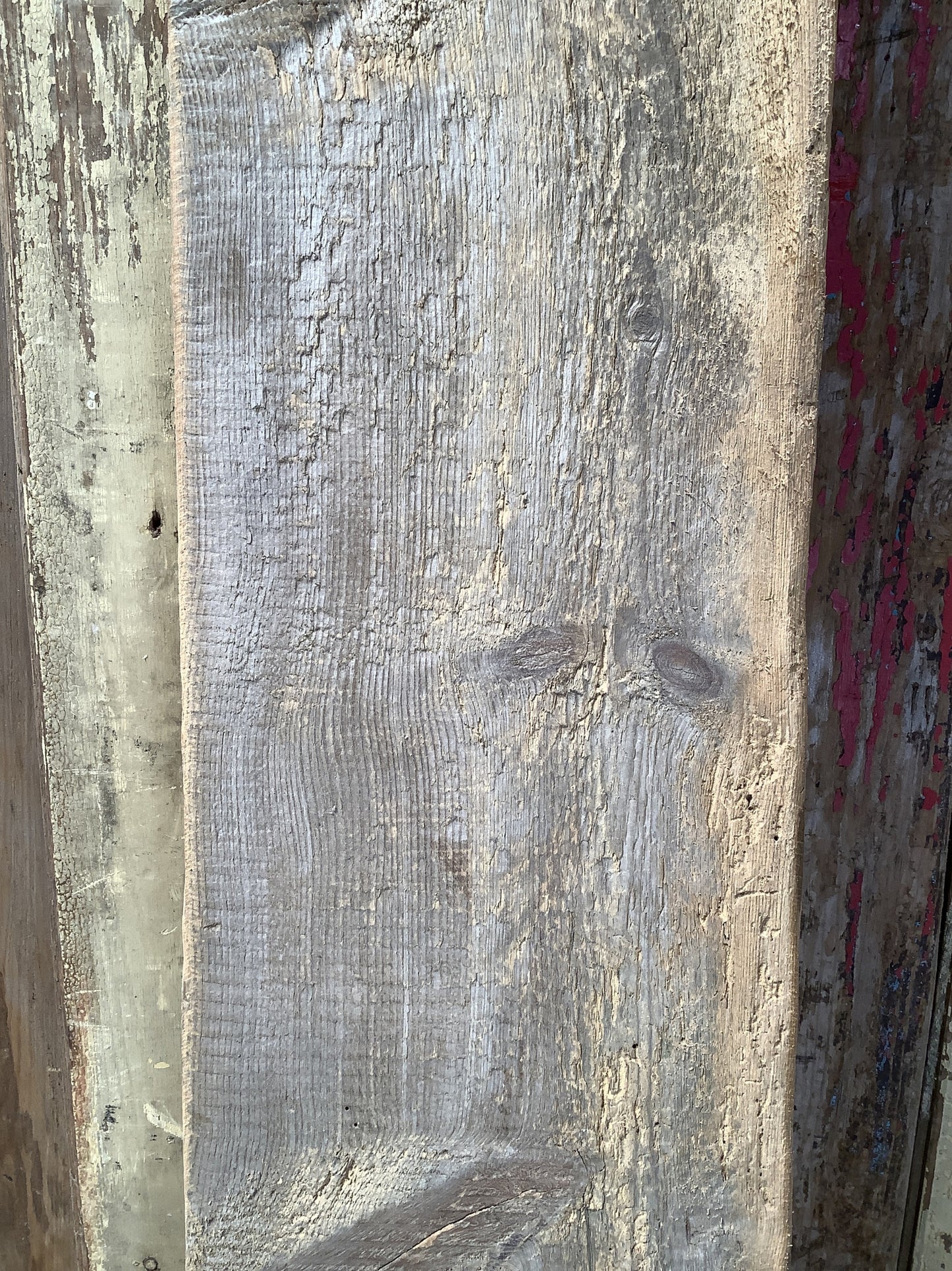 3'10" Long Old Rusty Chunky Solid Pine Timber Fireplace Beam