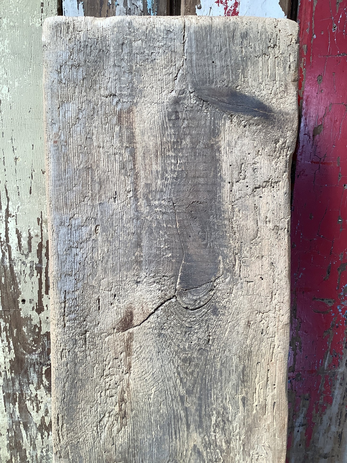 3'10" Long Old Rusty Chunky Solid Pine Timber Fireplace Beam