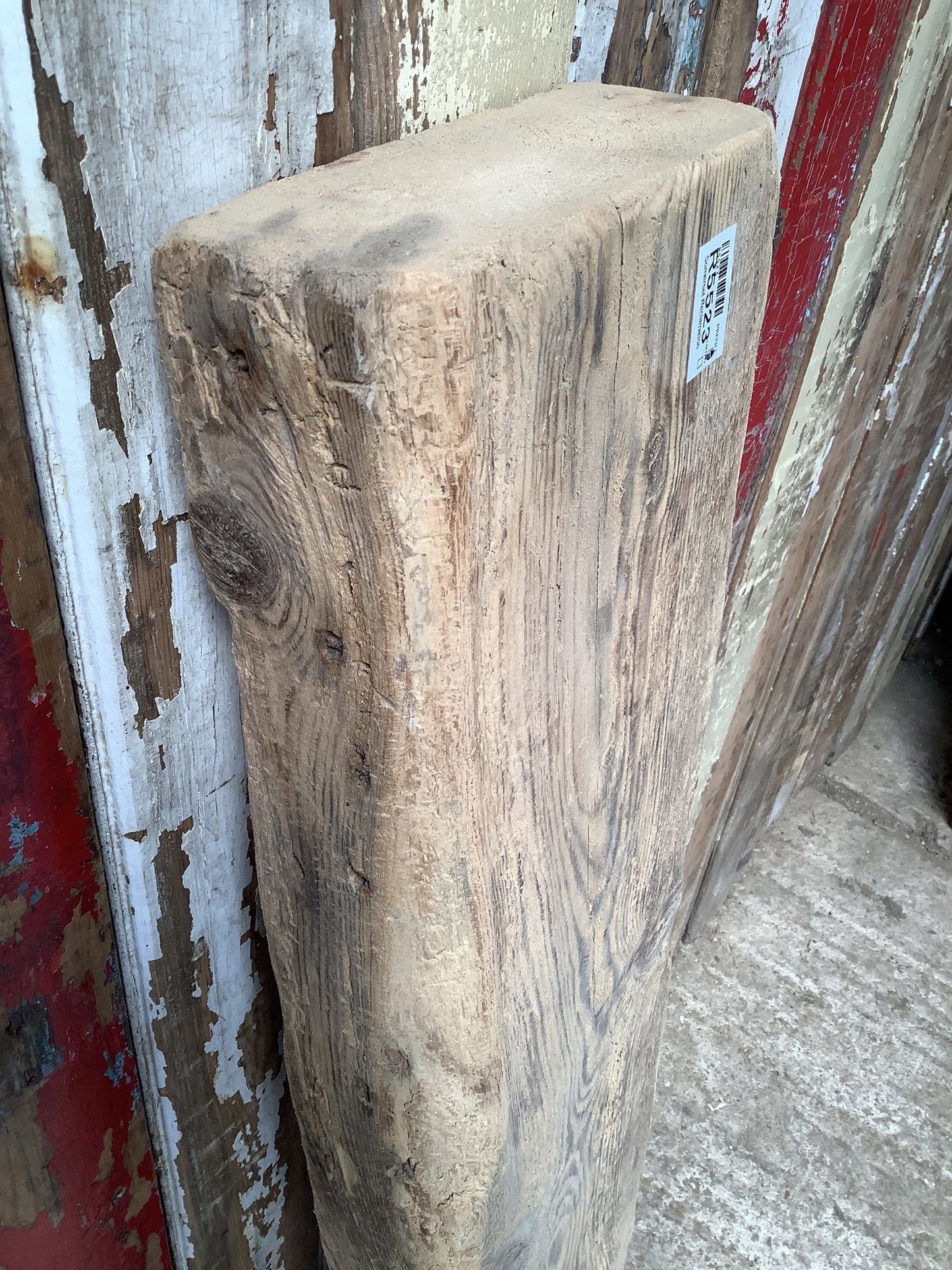 3'10" Long Old Rusty Chunky Solid Pine Timber Fireplace Beam