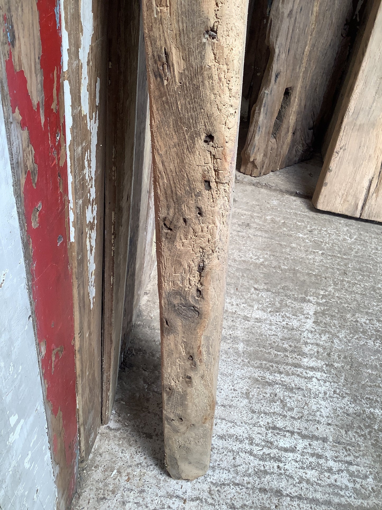 3'10" Long Old Rusty Chunky Solid Pine Timber Fireplace Beam