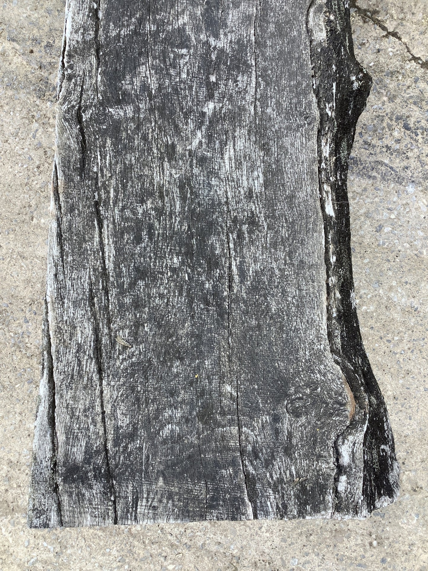 11'9" Long Heavy Reclaimed Old Oak Wooden Hardwood Beam