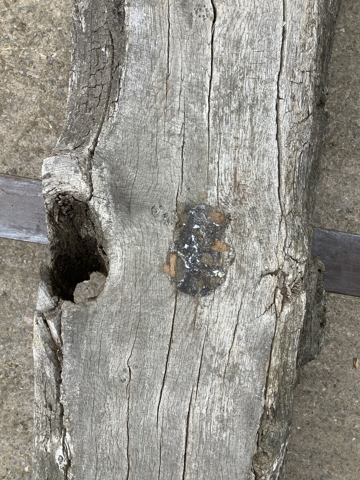 11'9" Long Heavy Reclaimed Old Oak Wooden Hardwood Beam