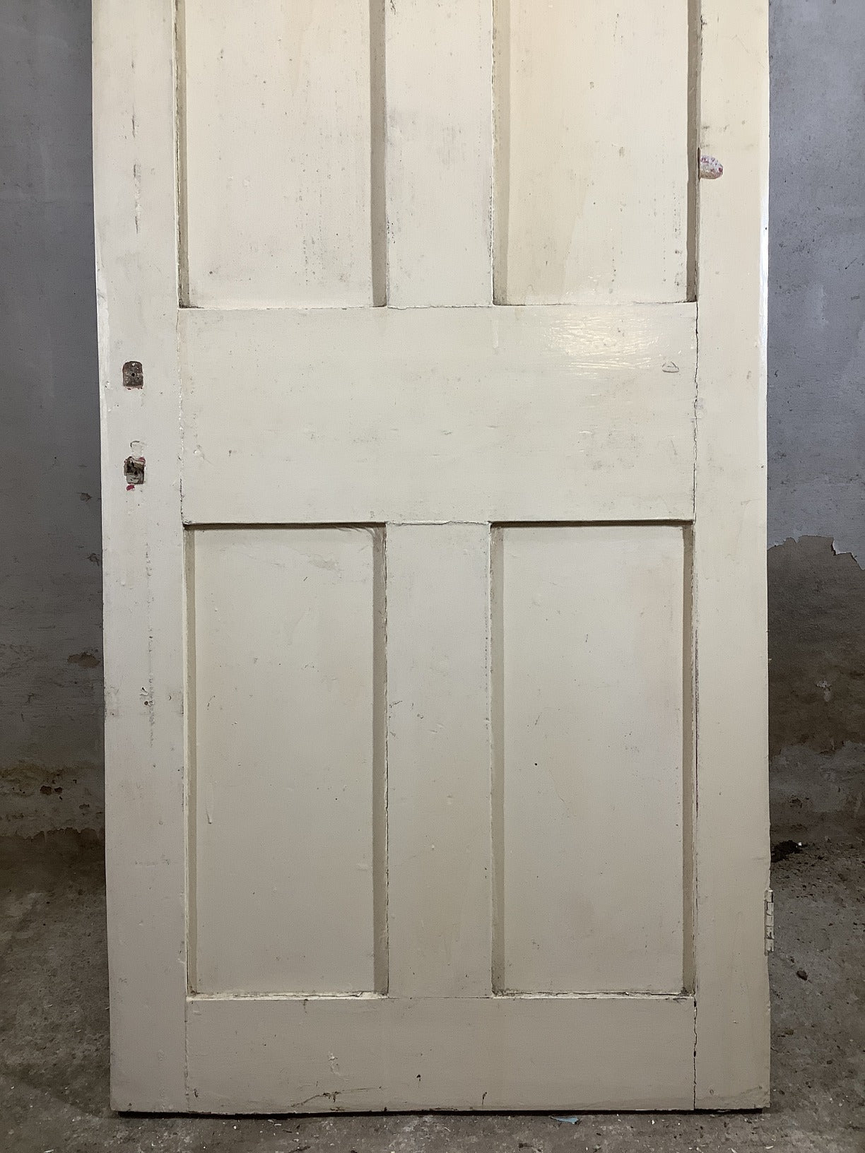 27 1/2"X73 3/8" Victorian Internal Painted Pine Four Panel Door 2over2 Old