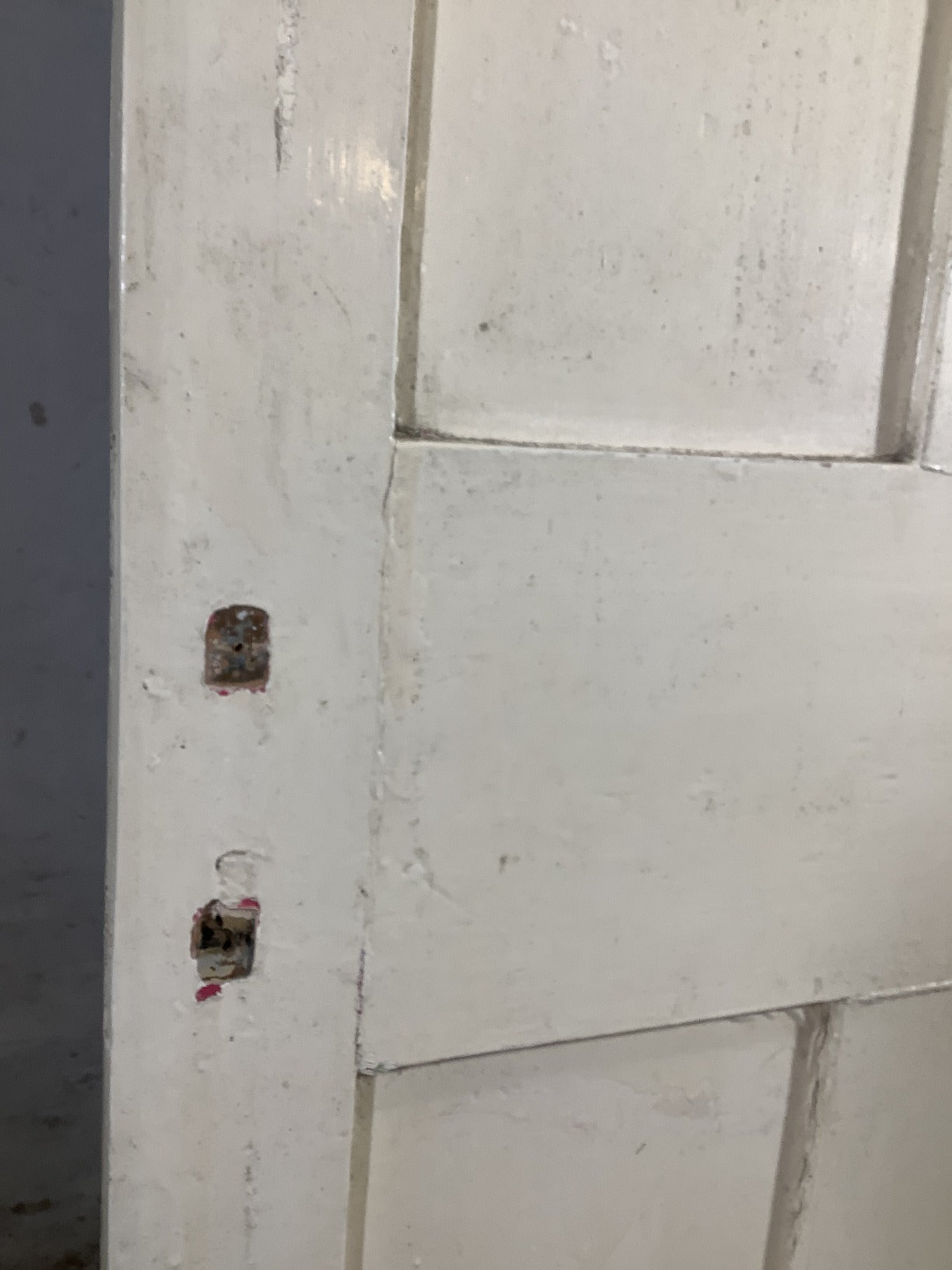 27 1/2"X73 3/8" Victorian Internal Painted Pine Four Panel Door 2over2 Old