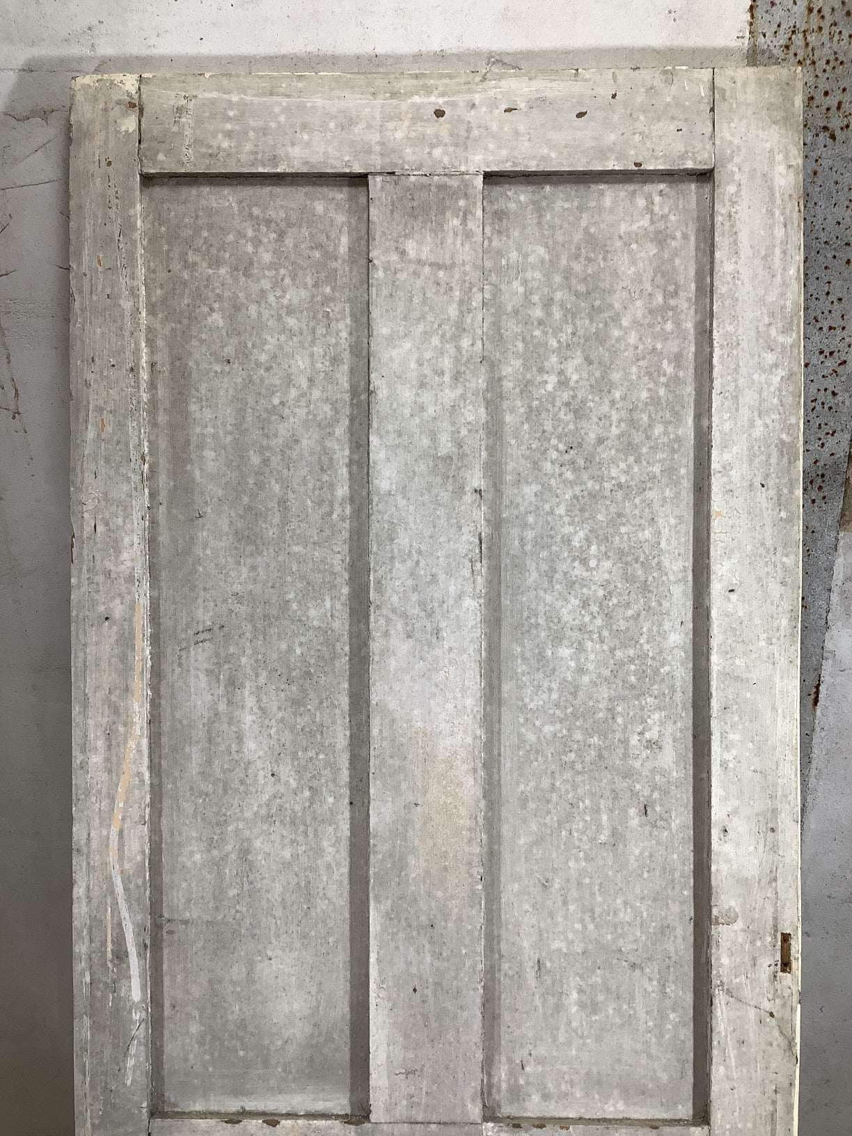 27 1/2"X73 3/8" Victorian Internal Painted Pine Four Panel Door 2over2 Old