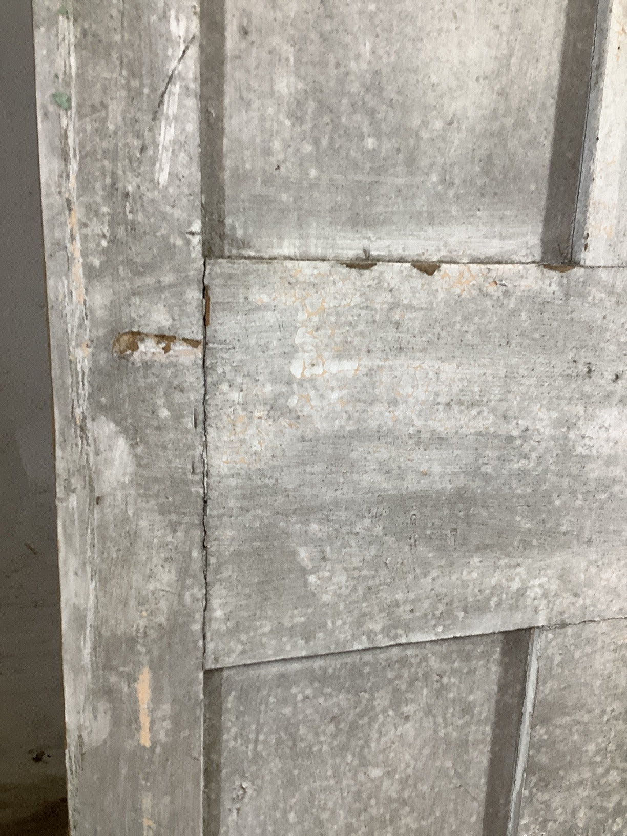 27 1/2"X73 3/8" Victorian Internal Painted Pine Four Panel Door 2over2 Old