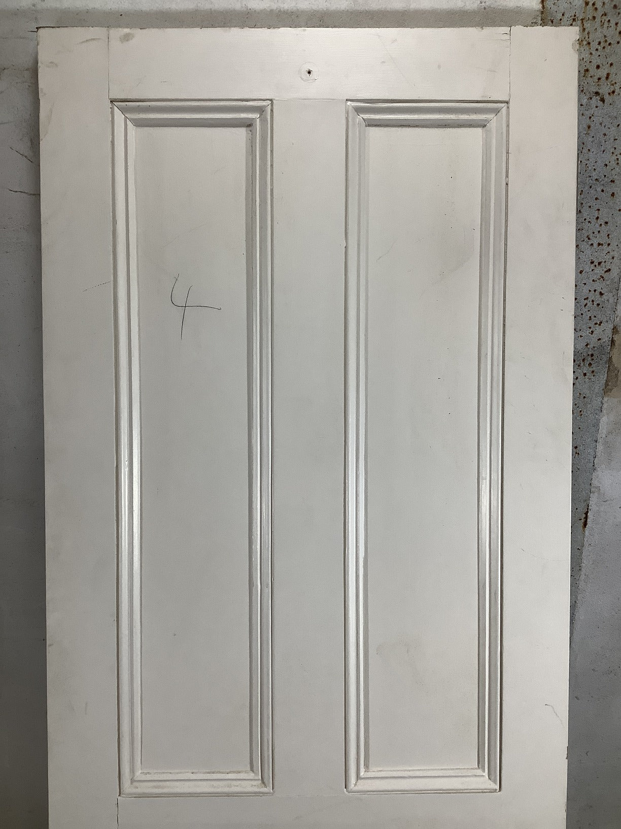 26"X73 3/4" Victorian Internal Painted Pine Four Panel Door 2over2 Reclamation