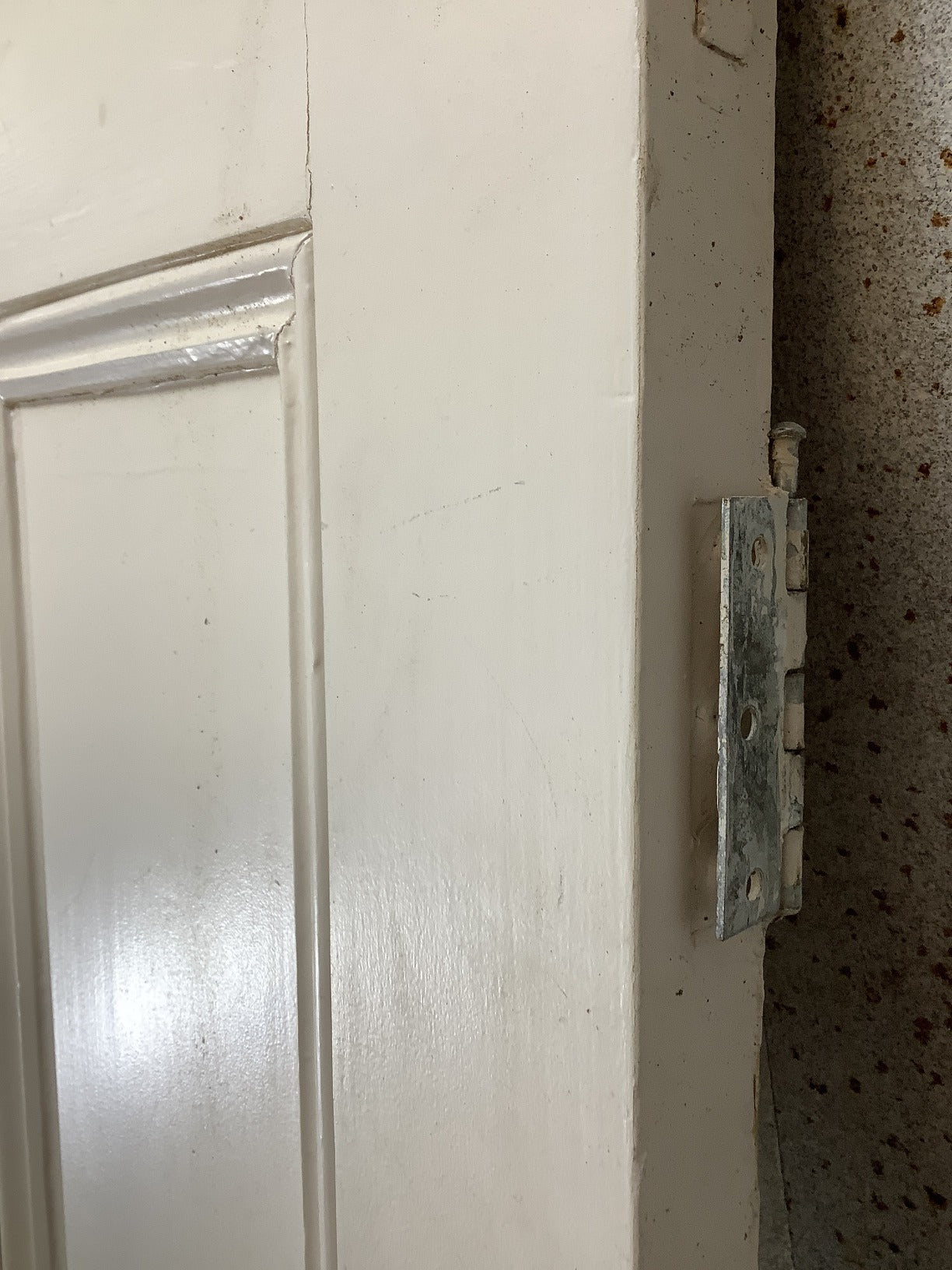 26"X73 3/4" Victorian Internal Painted Pine Four Panel Door 2over2 Reclamation