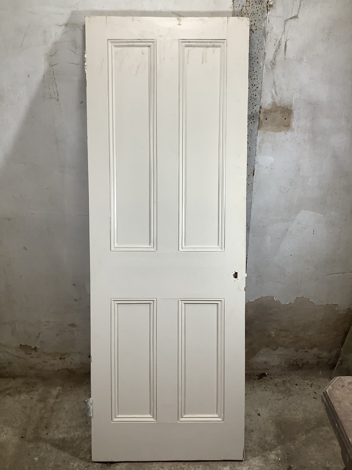 26"X73 3/4" Victorian Internal Painted Pine Four Panel Door 2over2 Reclamation