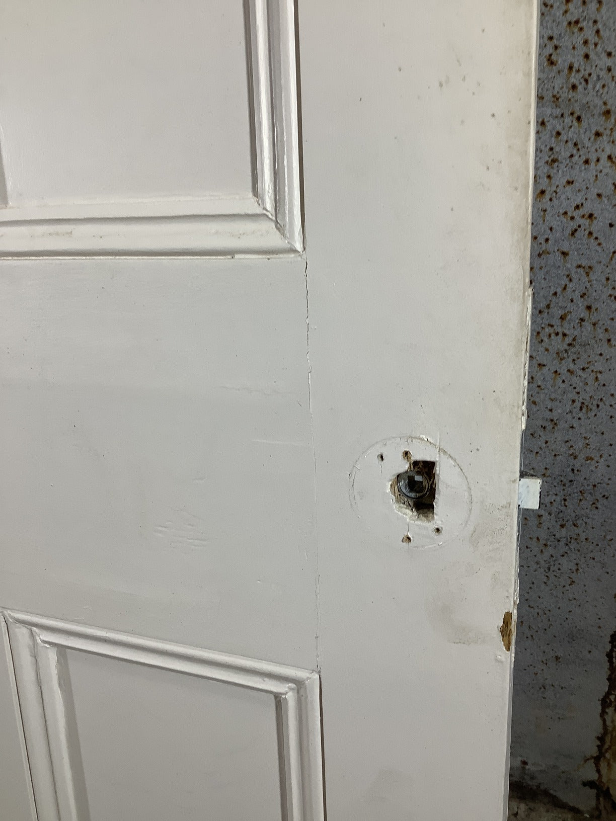 26"X73 3/4" Victorian Internal Painted Pine Four Panel Door 2over2 Reclamation