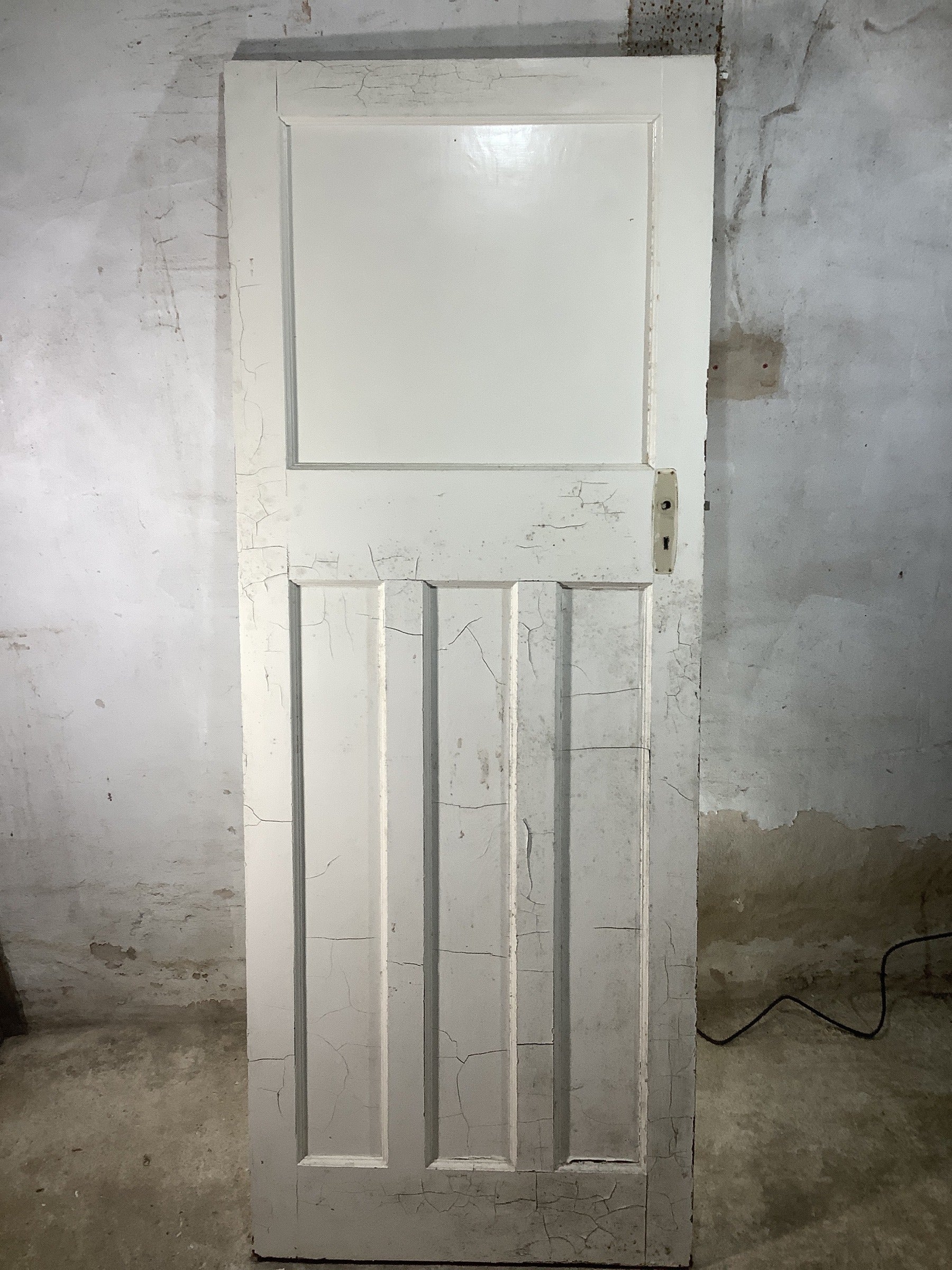 7th Pic 1930s Internal Painted  Pitch Pine Reclaimed Door