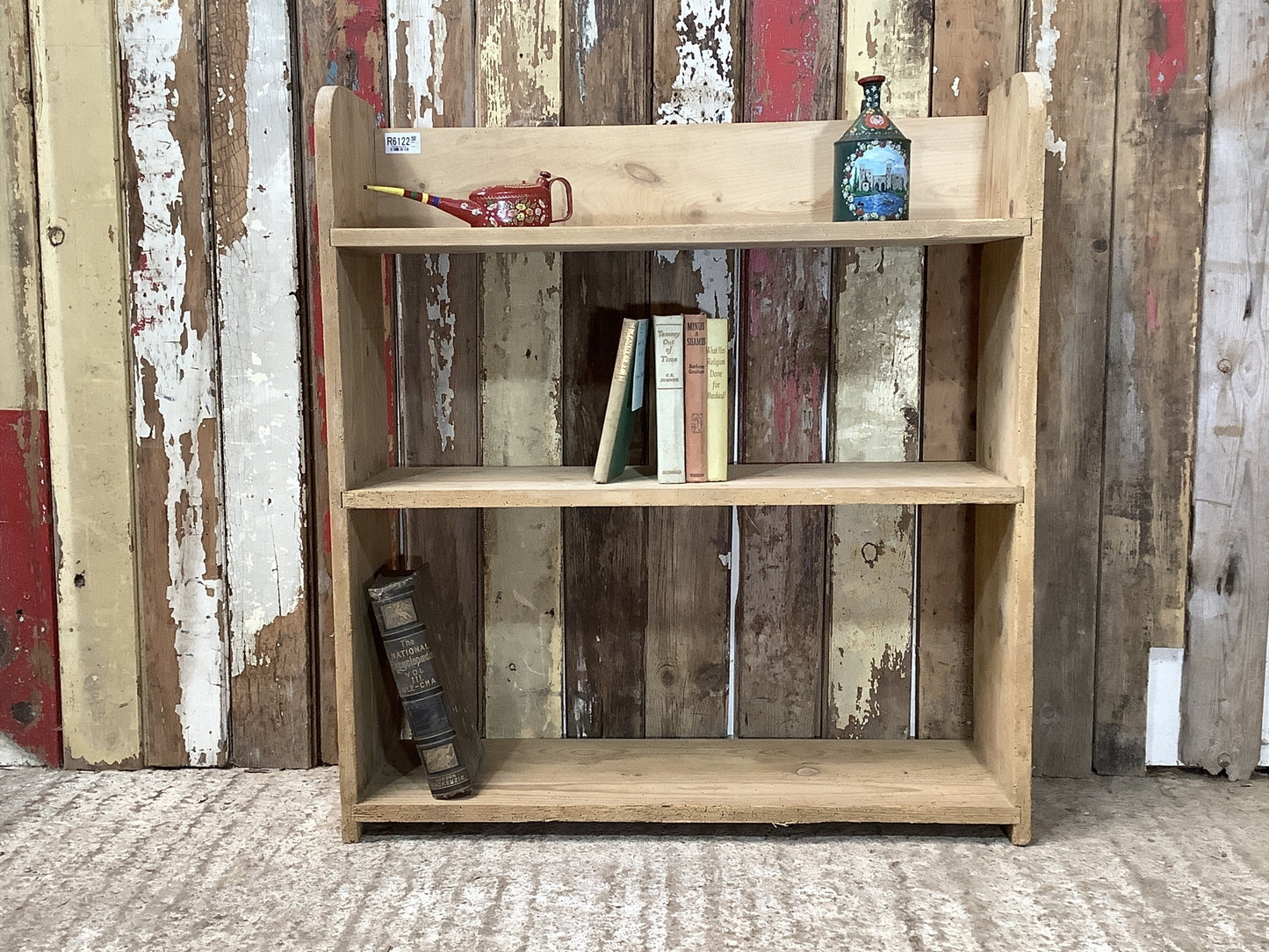 Old Rustic Stripped Pine Freestanding Wall Shelves 3 Shelves 2'9"H 2'6" W