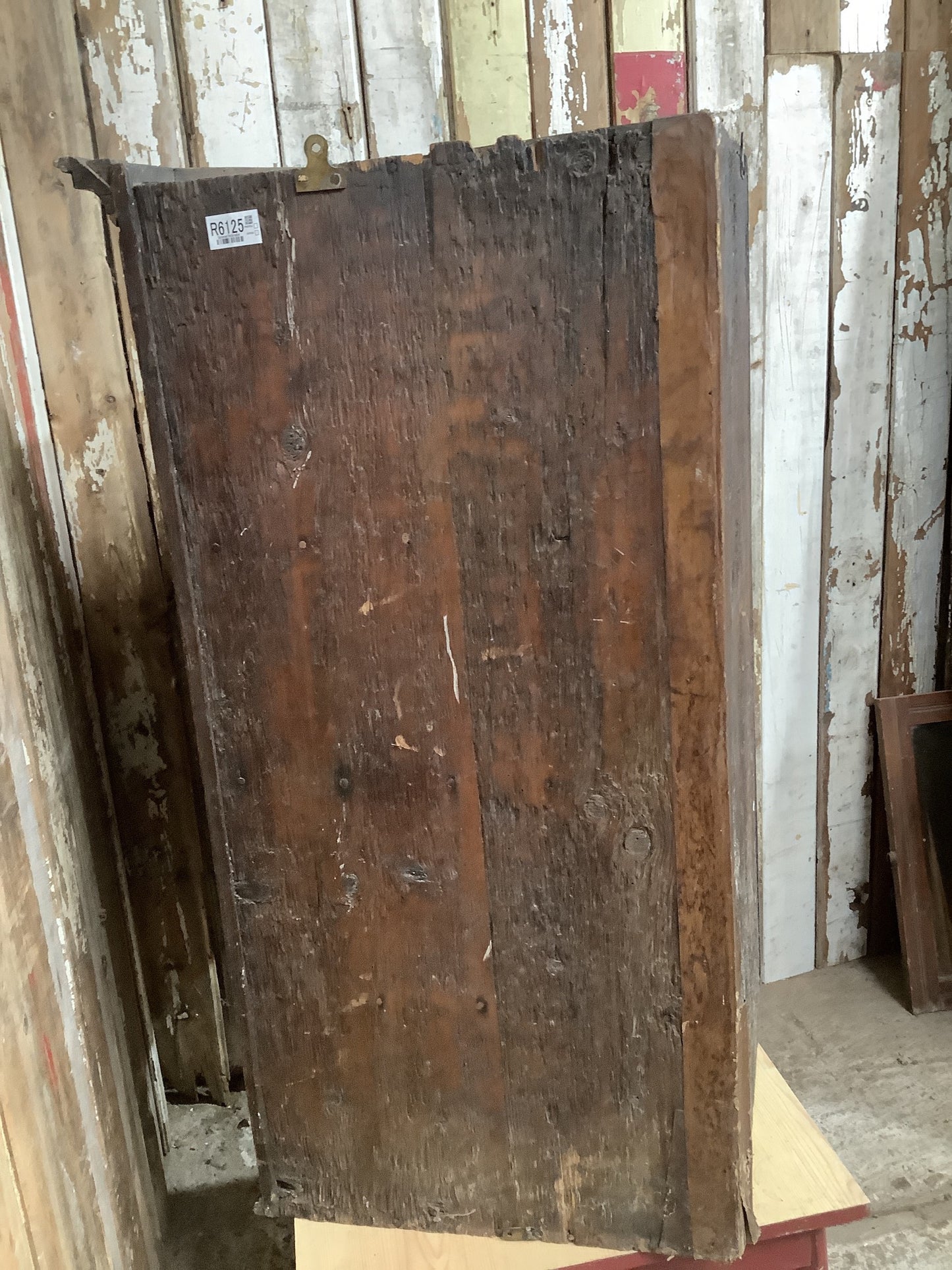 Beautiful Antique Stained Dark Mahogany Storage Corner cupboard 3'2"H 2'4" W