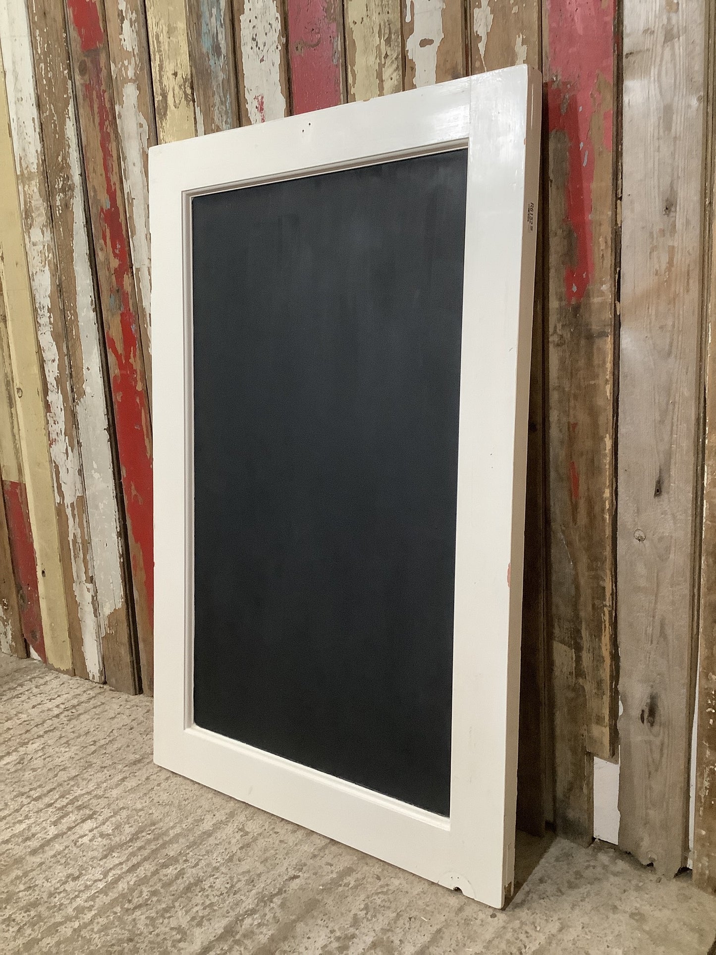 Repurposed White Painted Pine Double sided Blackboard Noticeboard 3'9"H 2'5" W