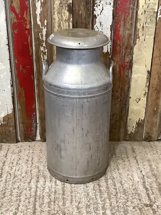 10 Gallon With Lid Horlicks Dairies 1966 Tarnished Aluminium Milk Churn Metal