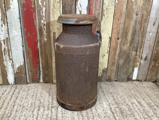 Oakdale Creameries Vintage 1940s Rusty Steel Dairy 10 Gallon Milk Churn Metal