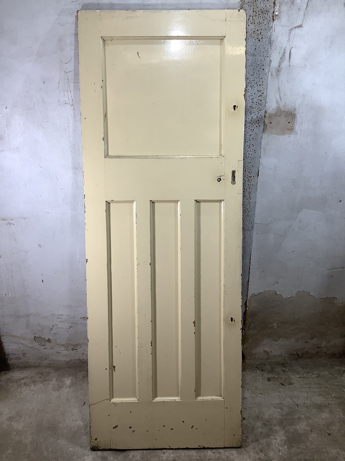 Main Picture 1930s Internal Painted  Pitch Pine Reclaimed Door