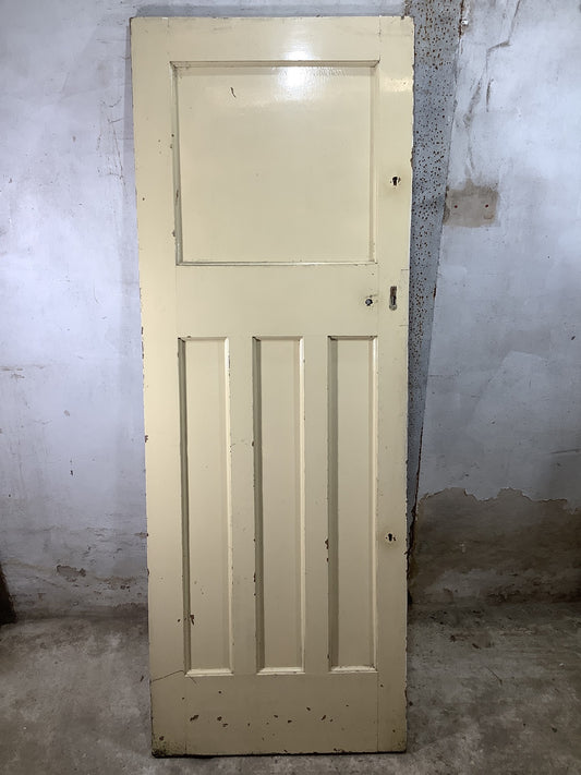 Main Picture 1930s Internal Painted  Pitch Pine Reclaimed Door