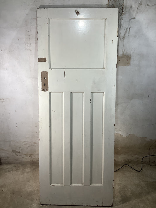 Main Picture 1930s Internal Painted  Pitch Pine Reclaimed Door