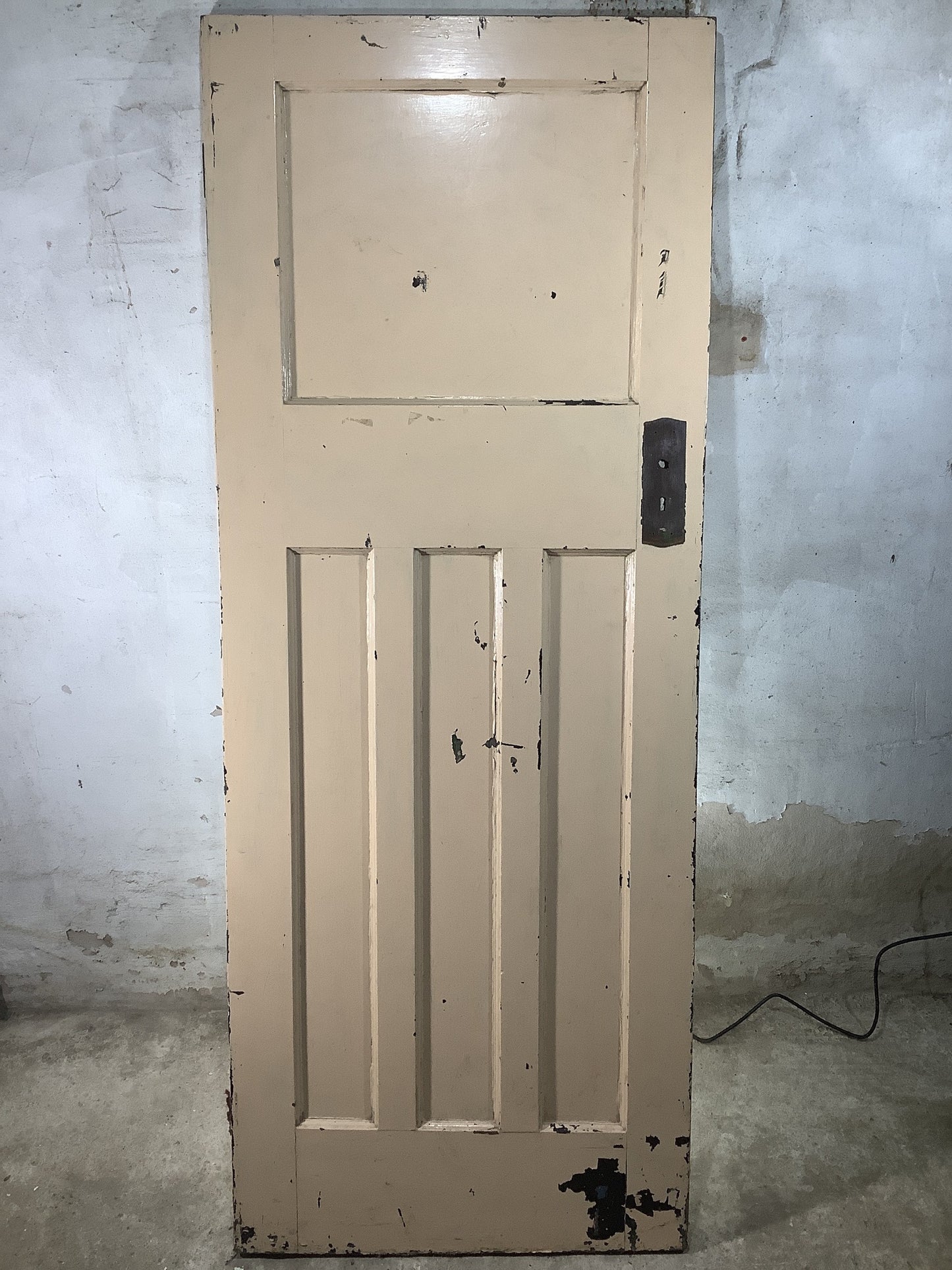 7th Pic 1930s Internal Painted  Pitch Pine Reclaimed Door