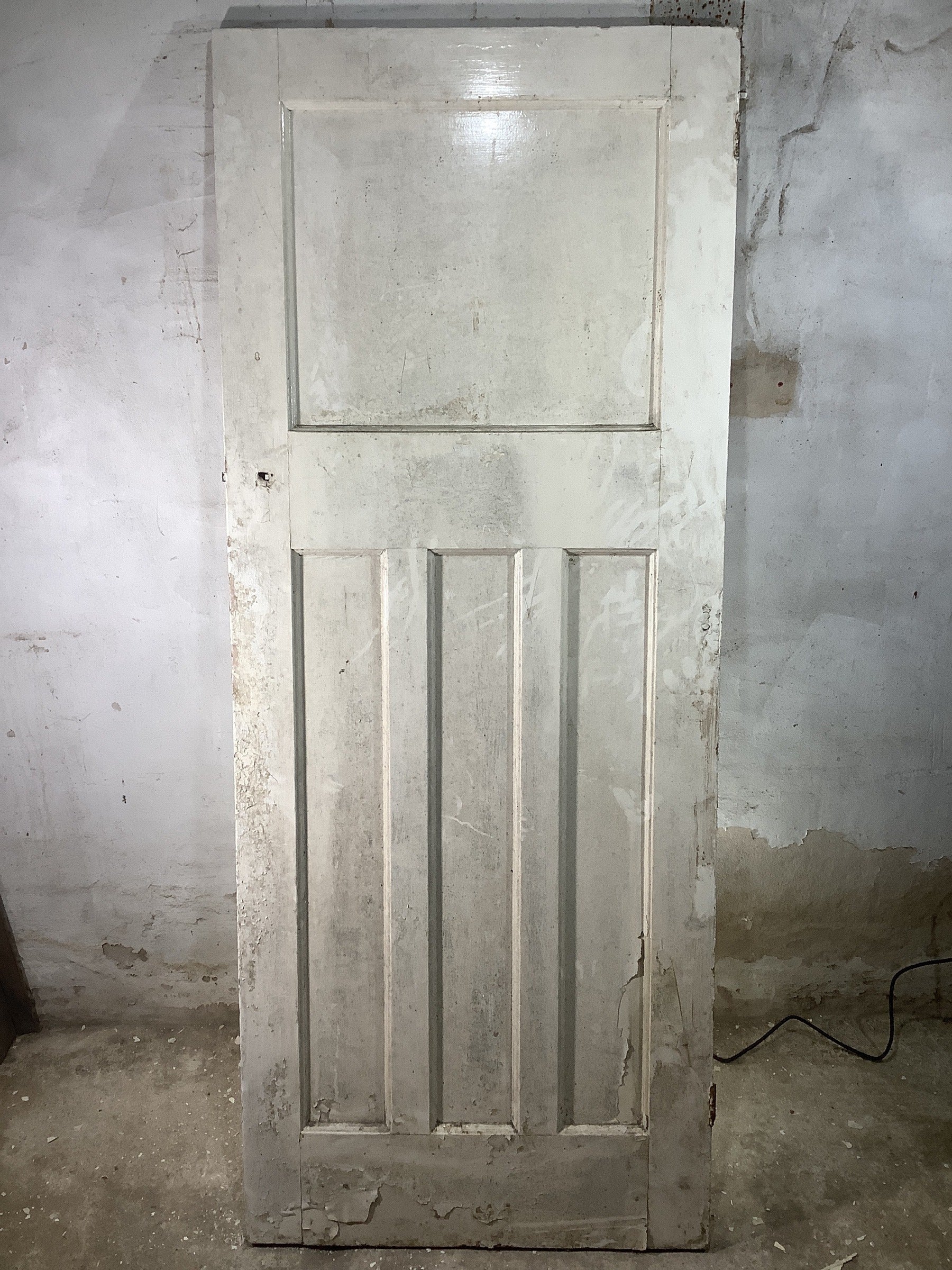 7th Pic 1930s Internal Painted  Pitch Pine Reclaimed Door