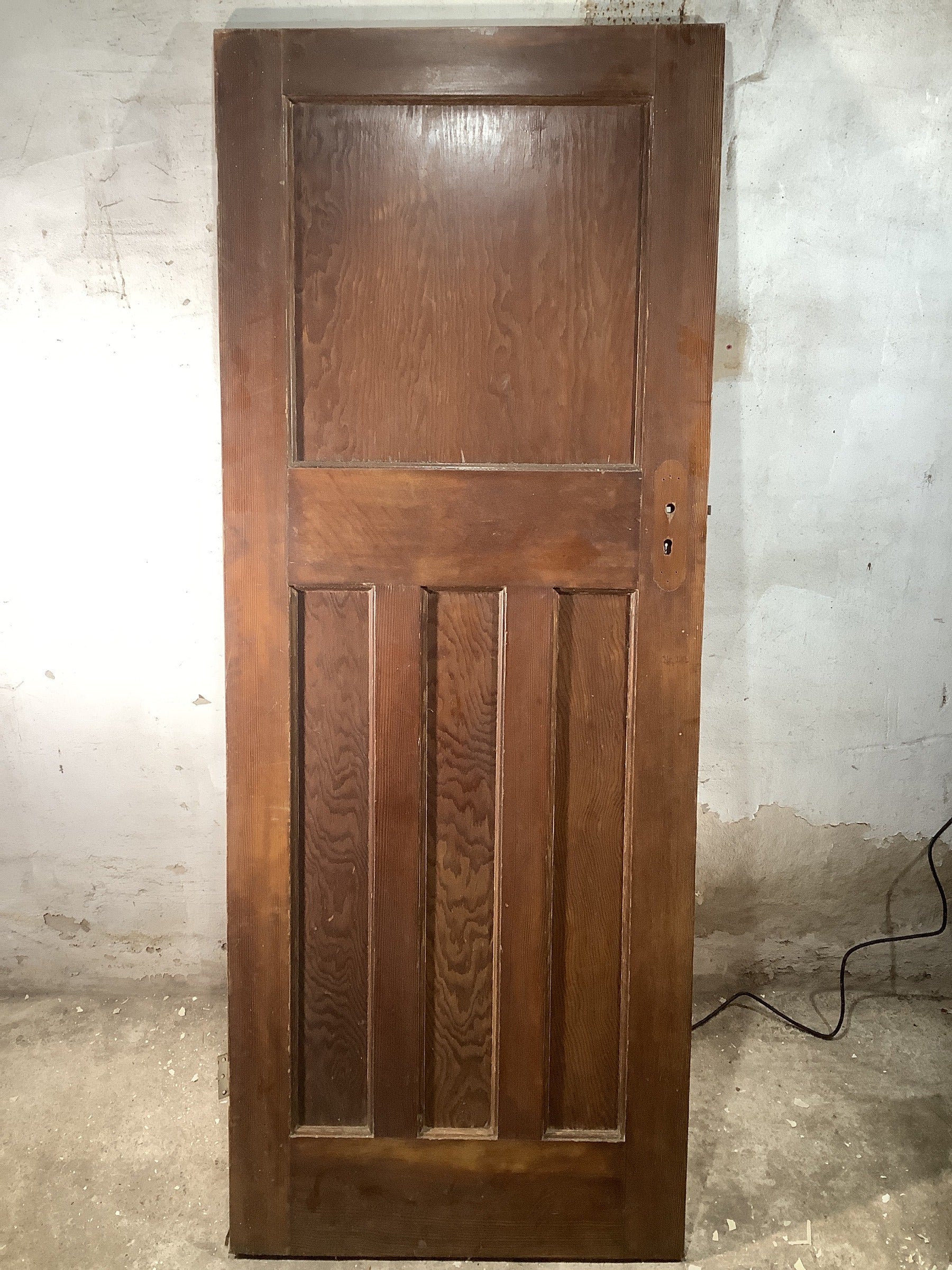 Main Picture 1930s Internal Varnished  Pitch Pine Reclaimed Door