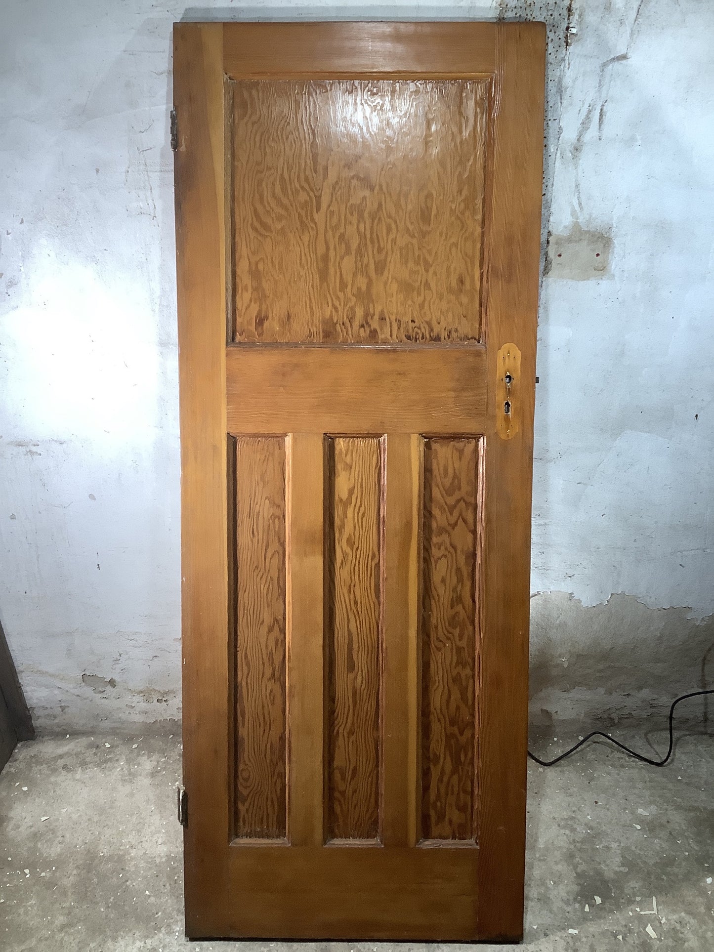 Main Picture 1930s Internal Varnished  Pitch Pine Reclaimed Door