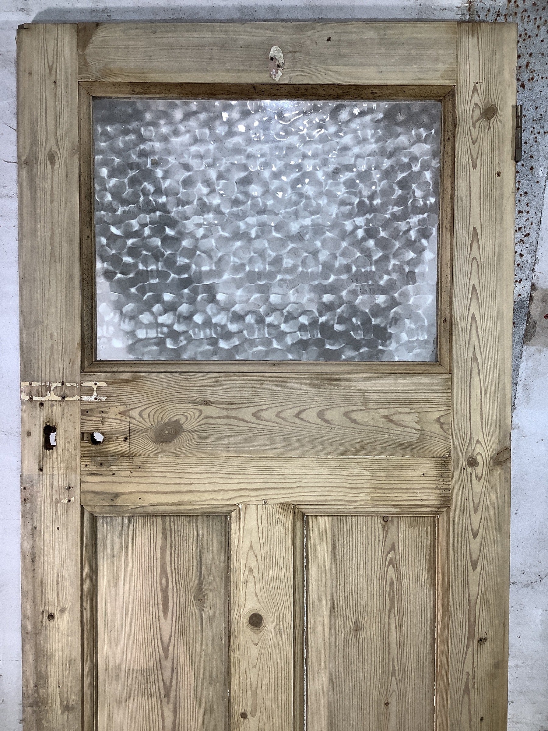 2nd Pic 1930s Internal Glazed Stripped  Pine Reclaimed Door