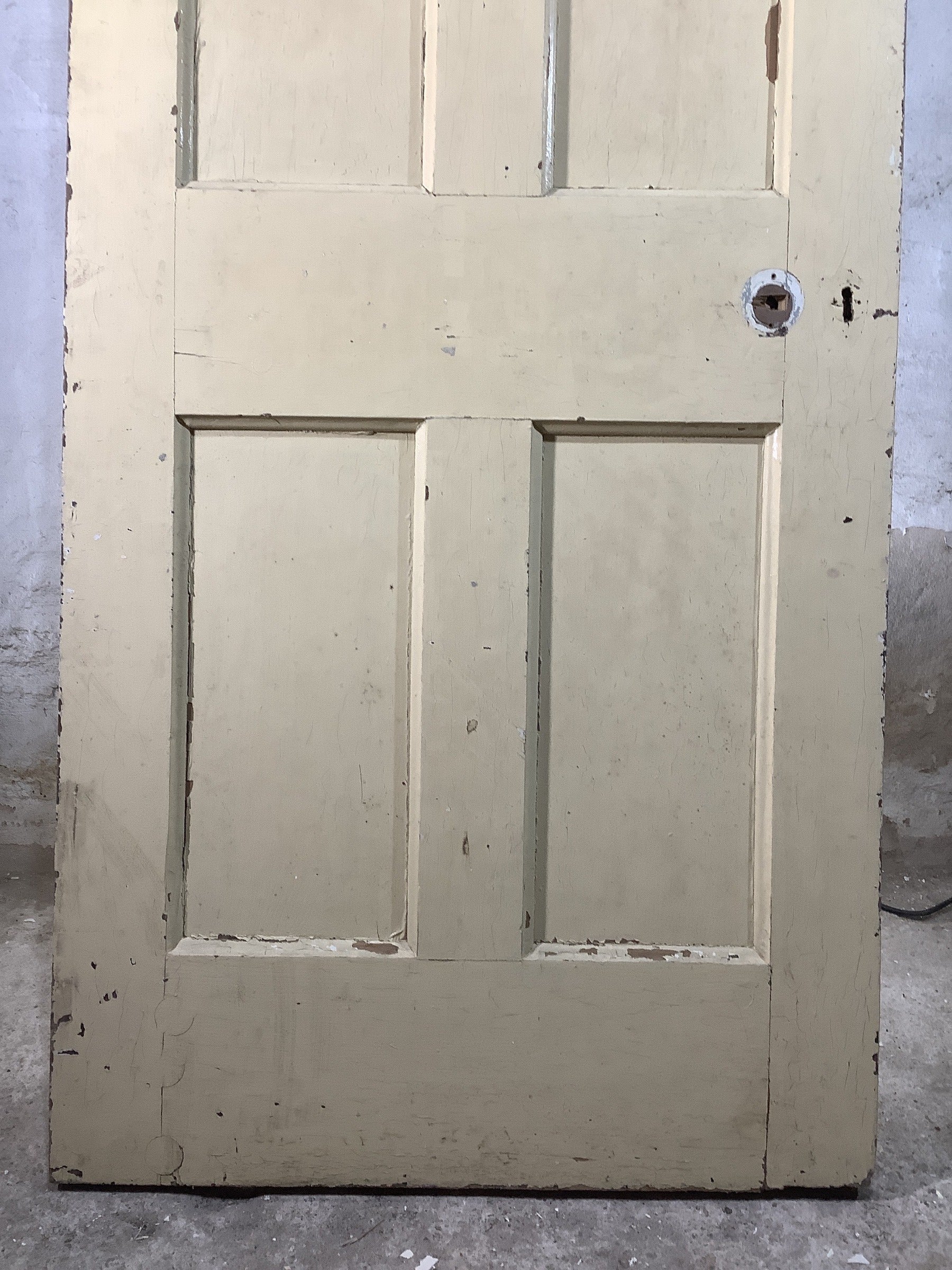 9th Pic Old Internal Painted  Pine Reclaimed Door