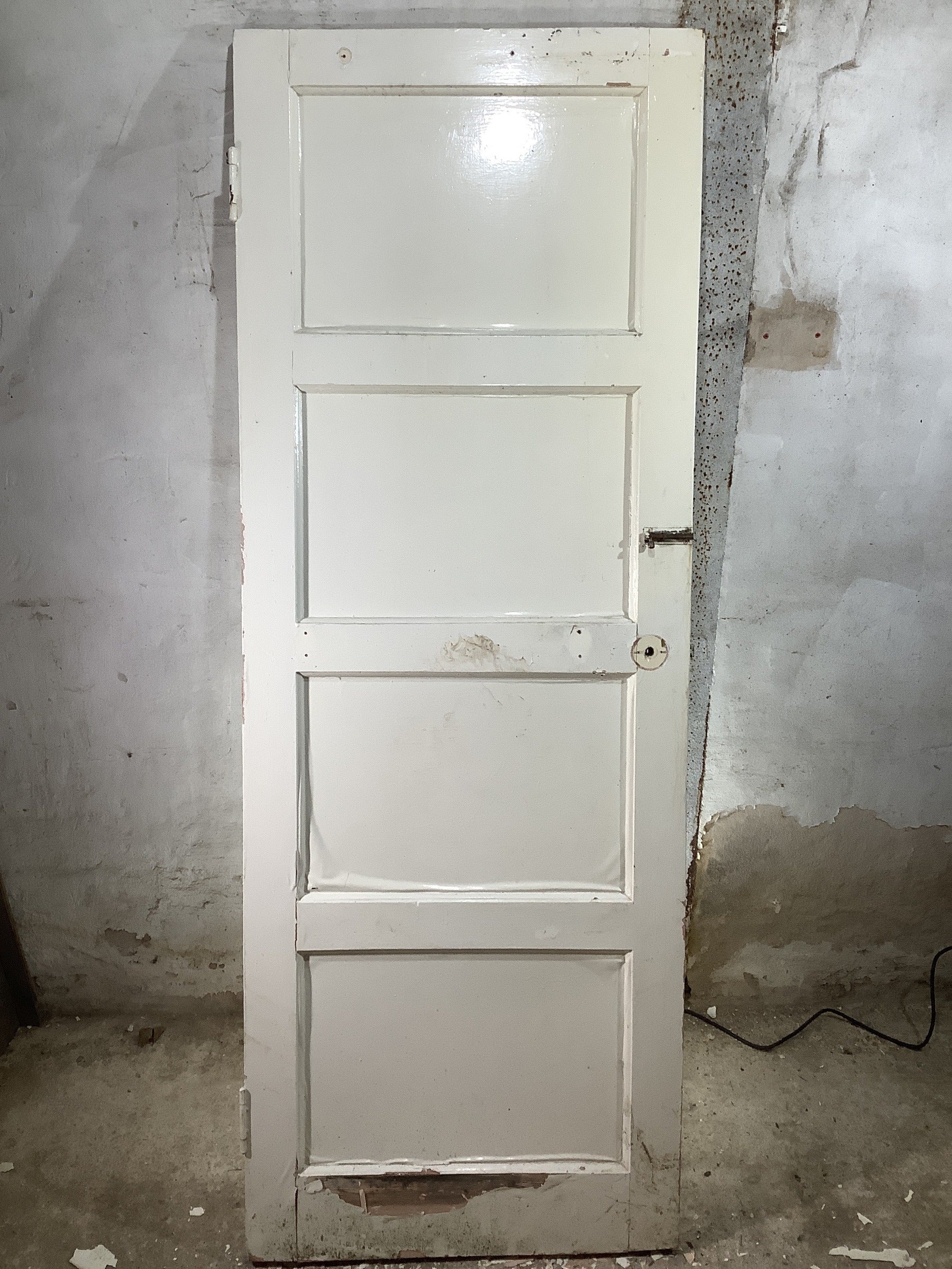 Main Picture 1950s 1960s Internal Painted  Pine Reclaimed Door