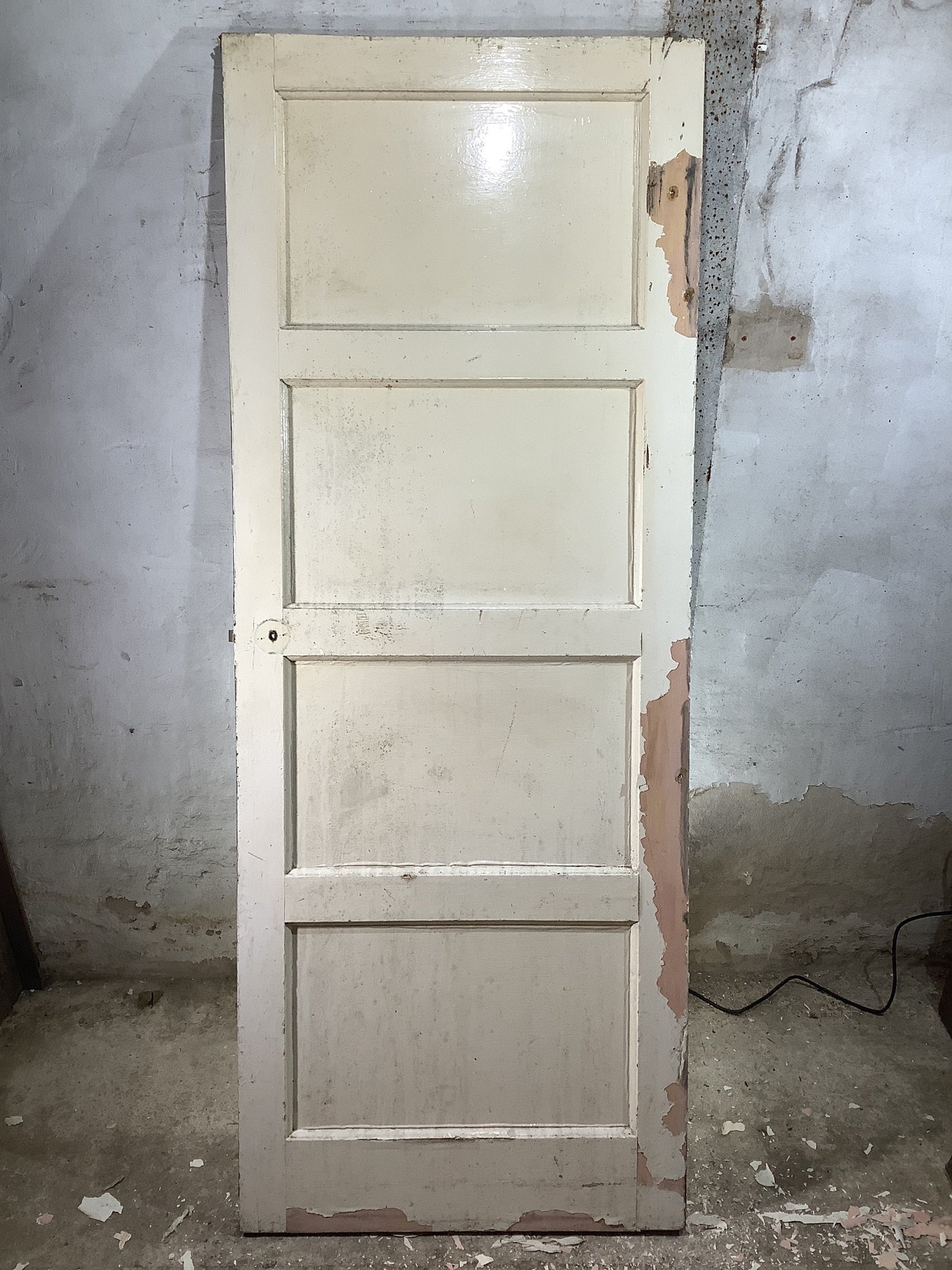 Main Picture 1950s 1960s Internal Painted  Pine Reclaimed Door