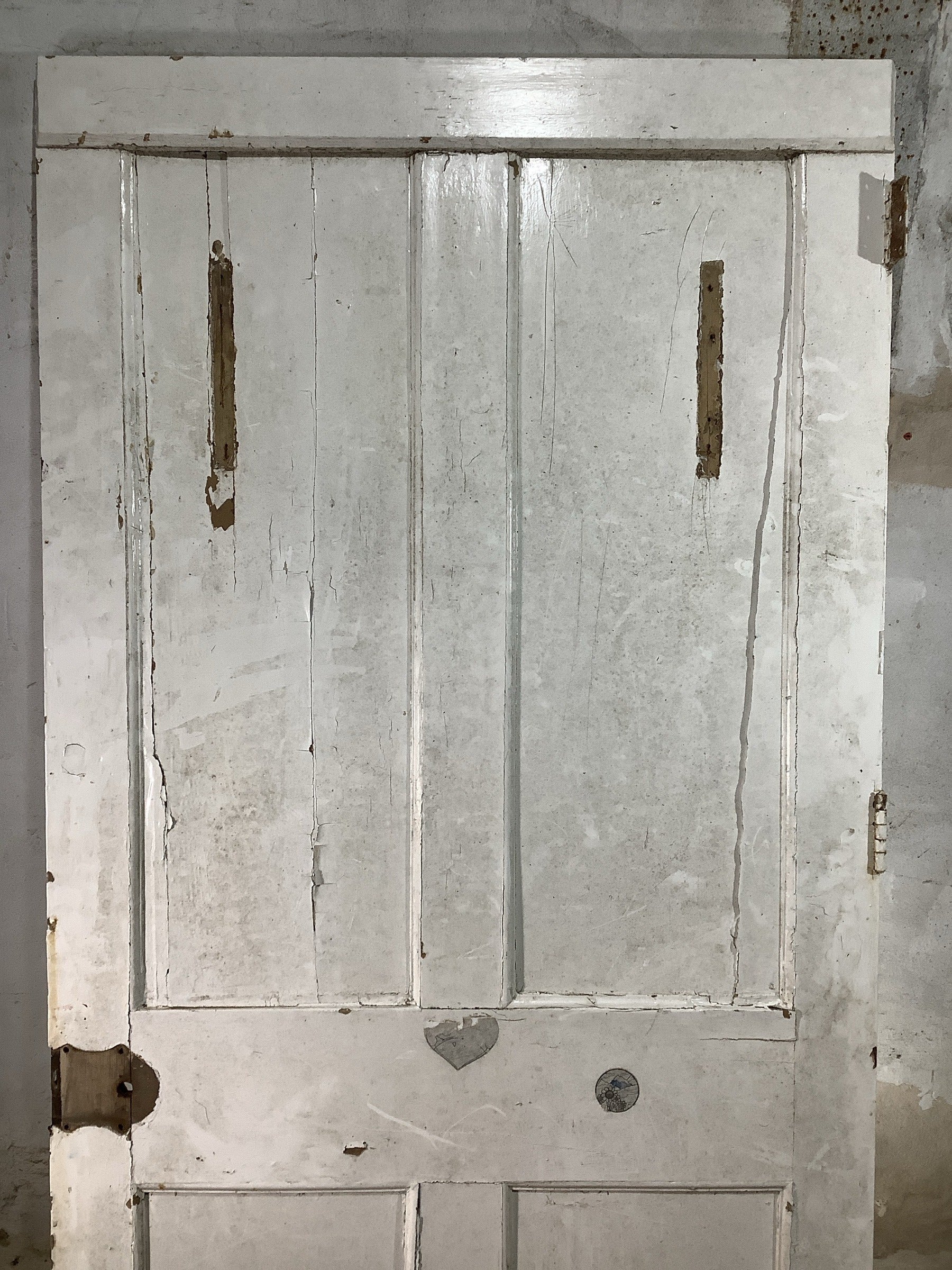 2nd Pic Georgian Internal Painted  Pine Reclaimed Door