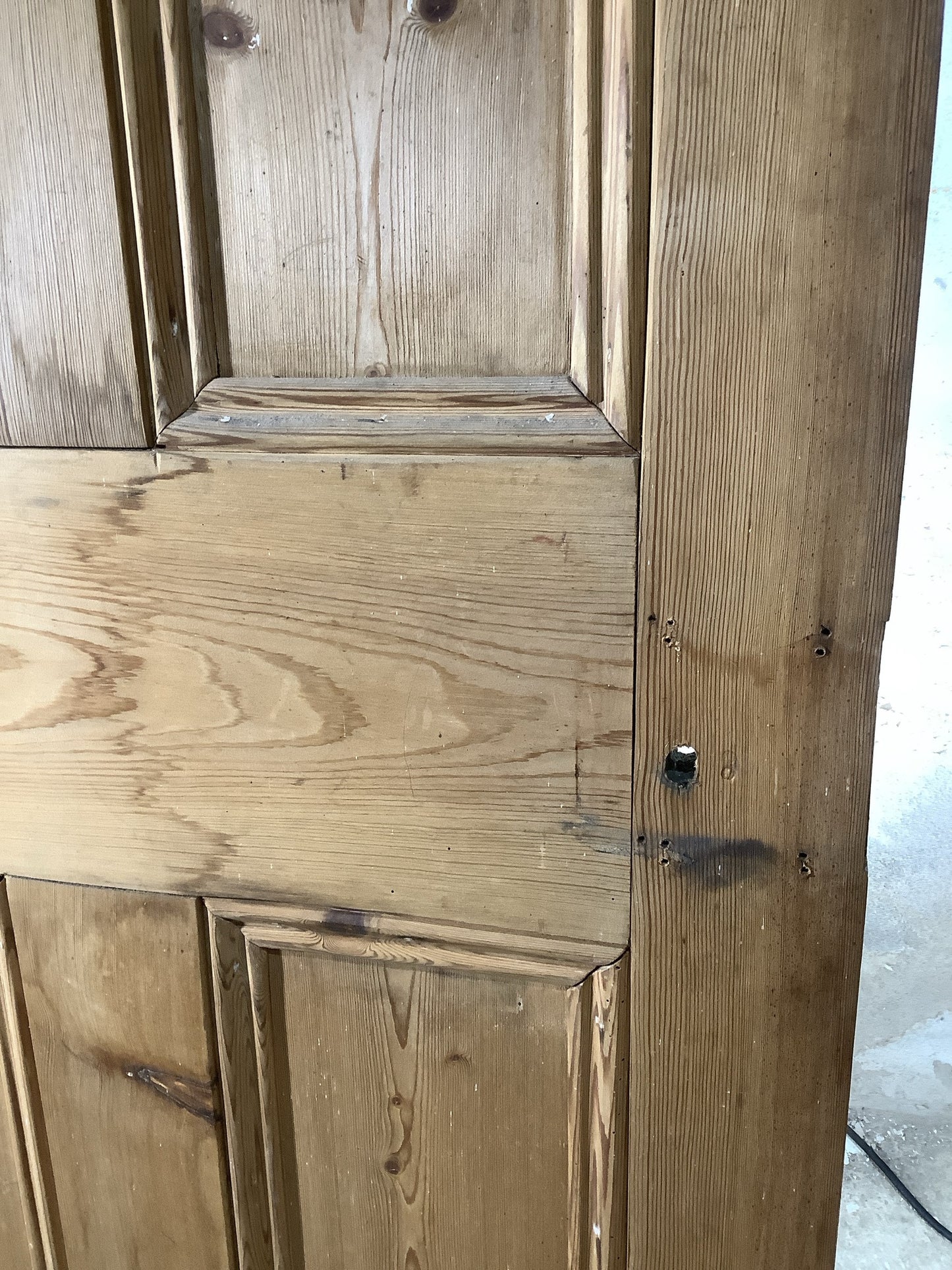 4th Pic Victorian Internal Stripped & Painted Pine Reclaimed Door