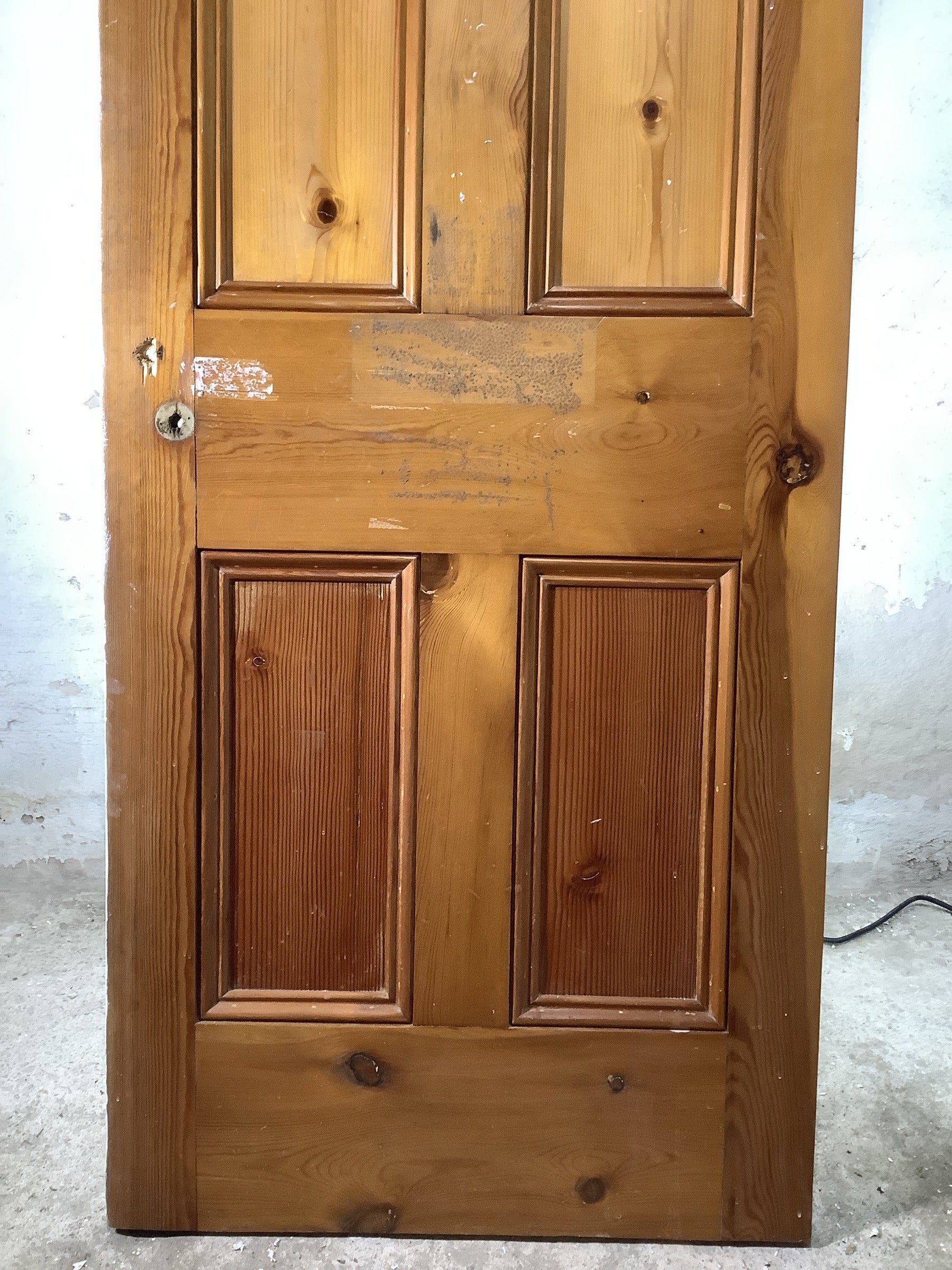 3rd Pic Victorian Internal Stripped & Painted Pine Reclaimed Door