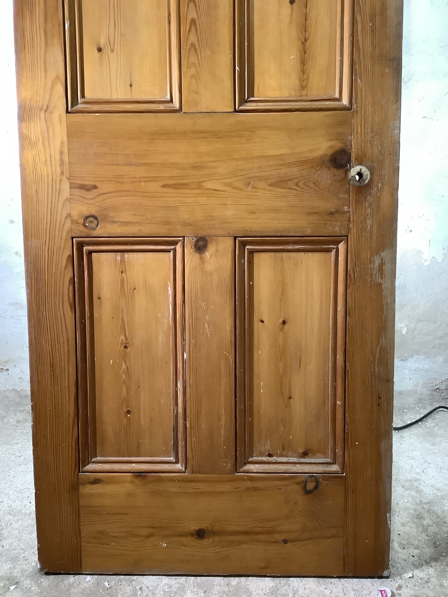 9th Pic Victorian Internal Stripped & Painted Pine Reclaimed Door