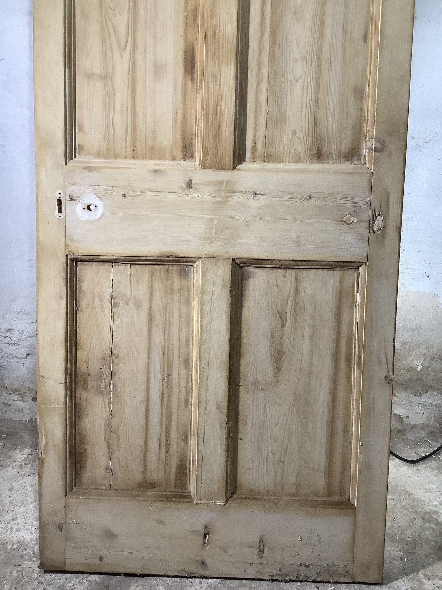 3rd Pic Georgian Internal Stripped  Pine Reclaimed Door