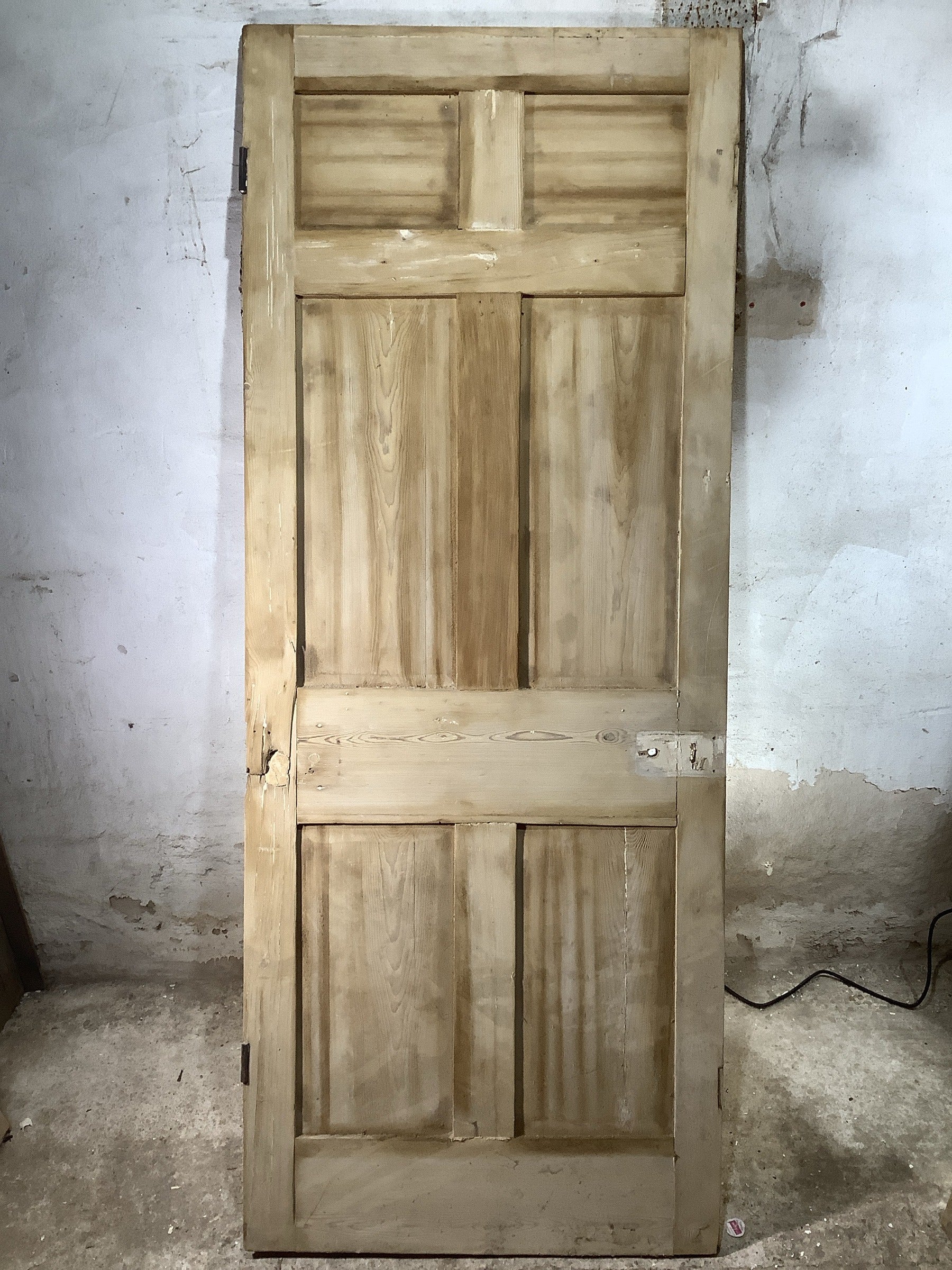 7th Pic Georgian Internal Stripped  Pine Reclaimed Door